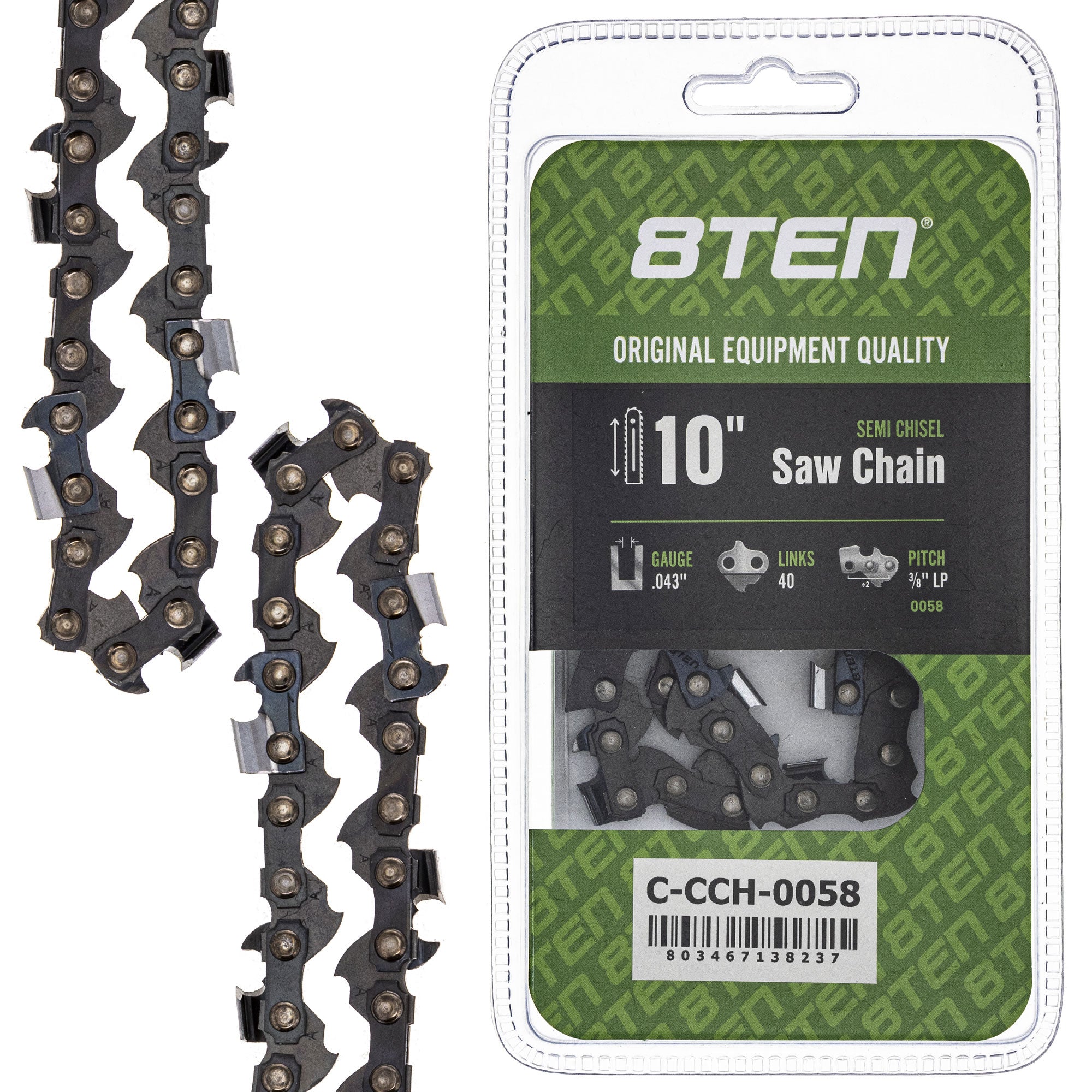 8TEN MK1010257 Guide Bar & Chain for UT34010 TPS-270PF TPS-270