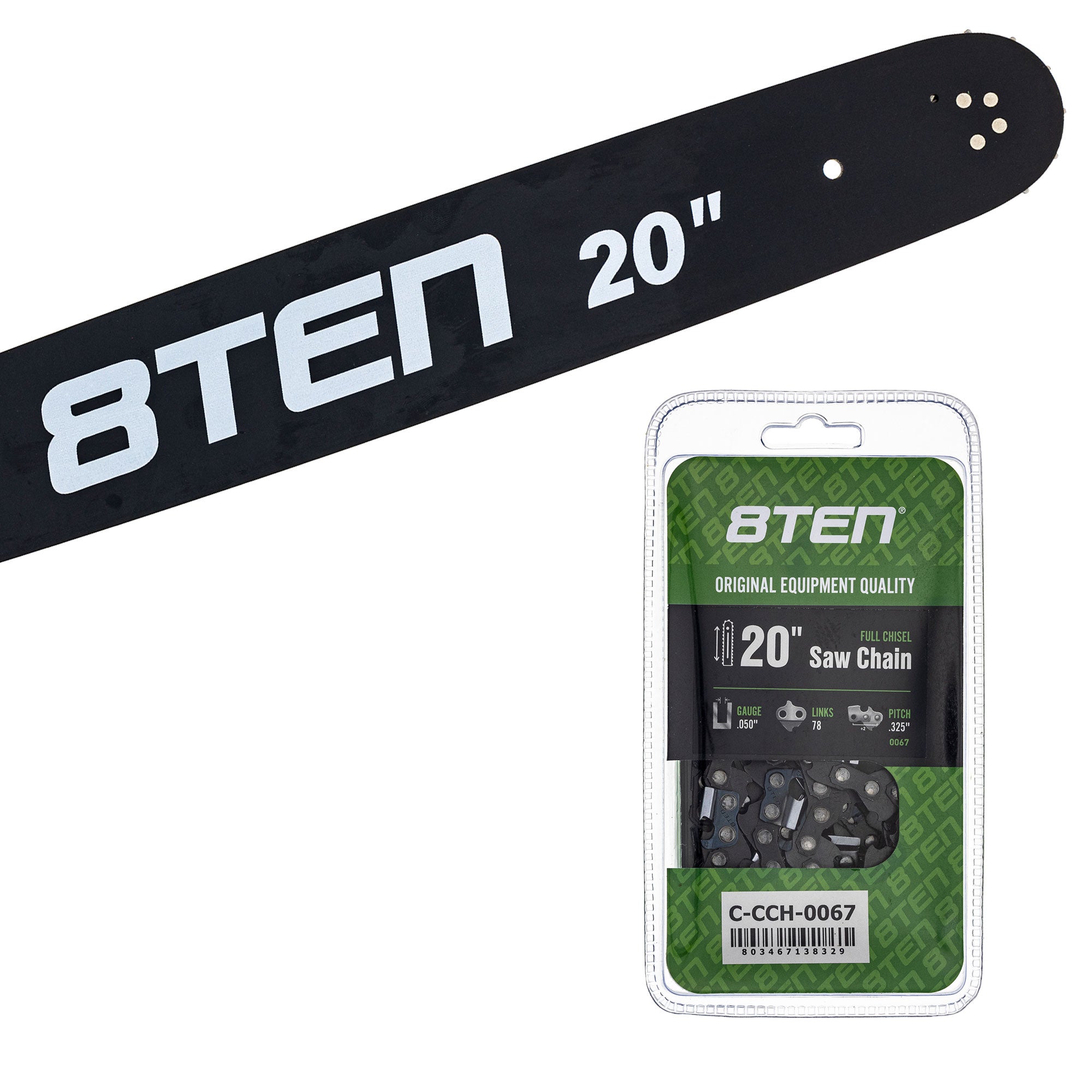 Chainsaw Bar & Chain Set 20 Inch for Silver RM5520 RM5118 MS2049AVCC 8TEN MK1010263