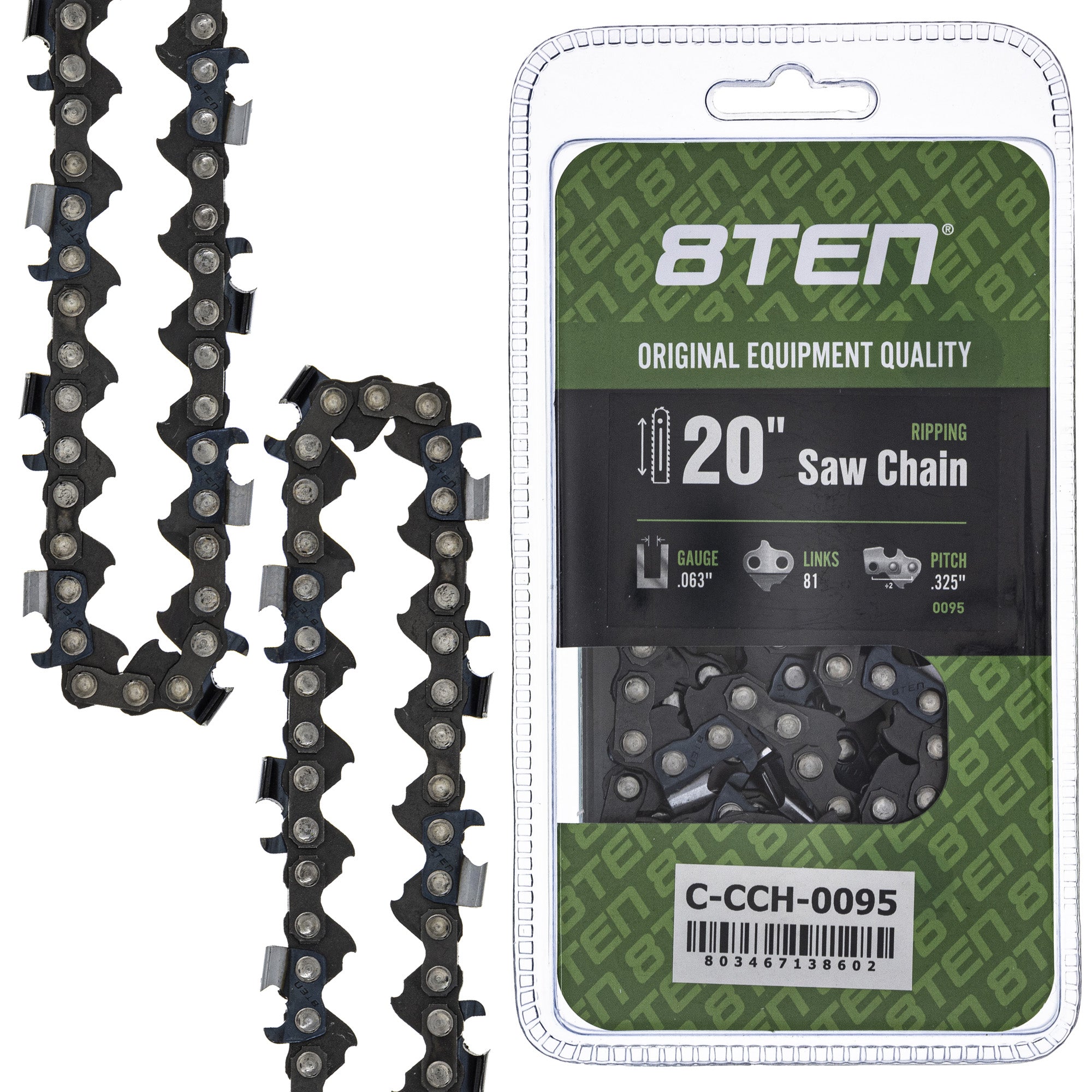 8TEN MK1010287 Guide Bar & Chain for MS 040 039 036