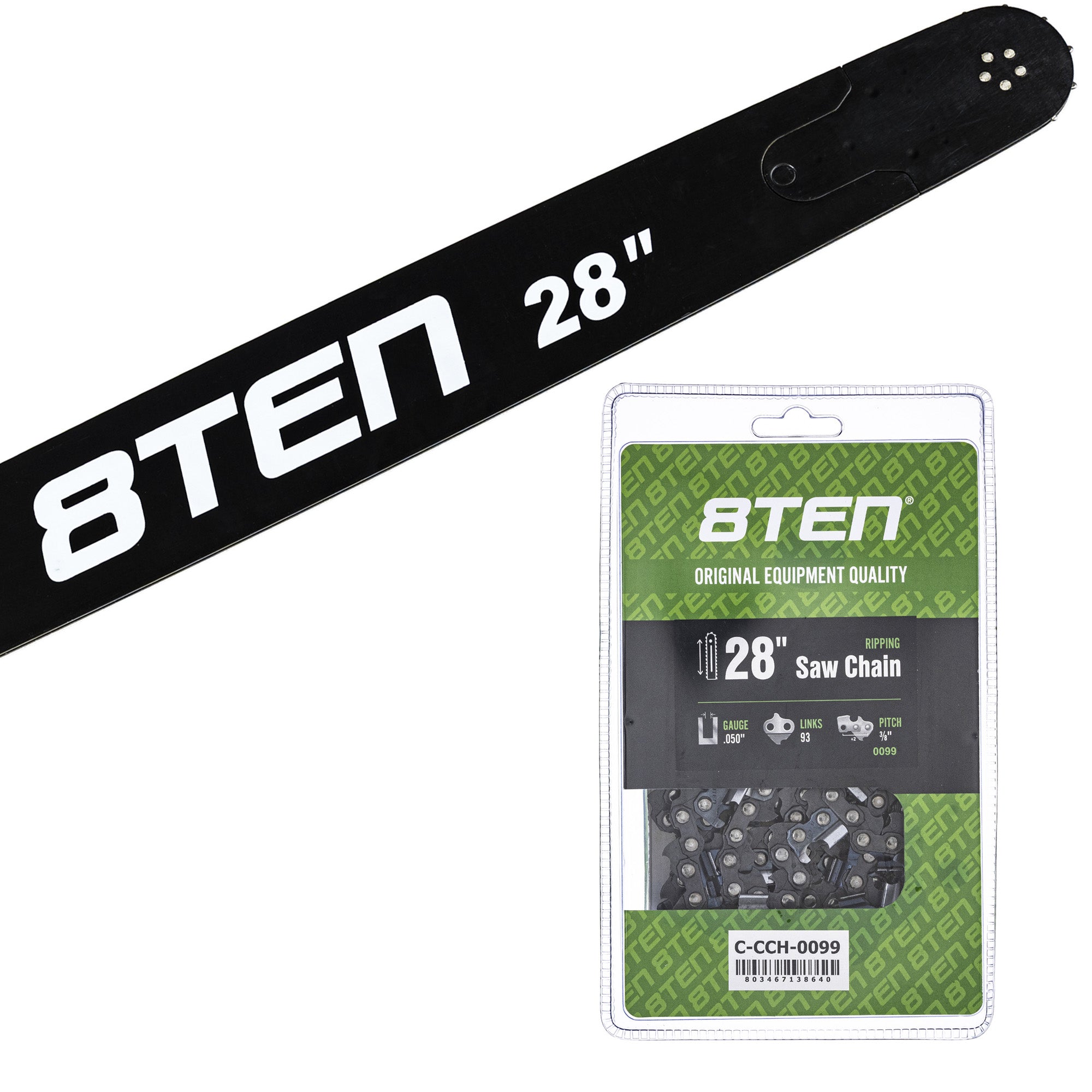 Chainsaw Bar & Chain Set 28 Inch for CS-7310PW CS-7310P 8TEN MK1010290