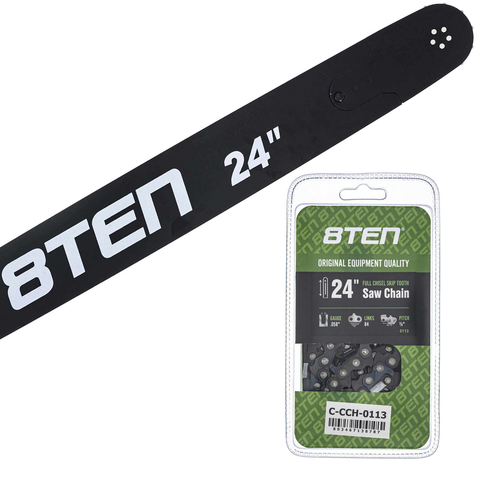 Chainsaw Bar & Chain Set 24 Inch for PS EA7900P EA7300P DCS7901 8TEN MK1010298