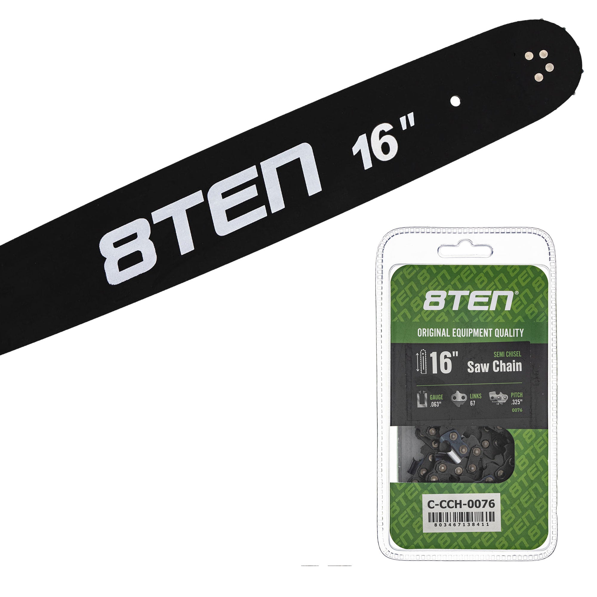 Chainsaw Bar & Chain Set 16 Inch for 634 30 040 039 8TEN MK1010305