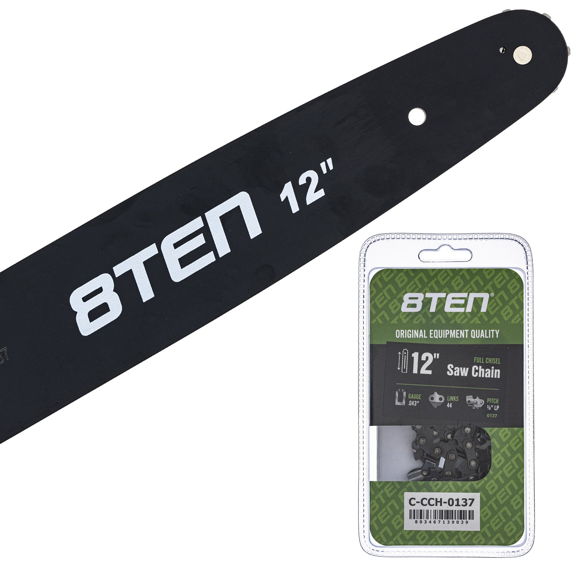 Chainsaw Bar & Chain Set 12 Inch for PPT-266H PPT-266 PPT-2620H PPT-2620 8TEN MK1010310