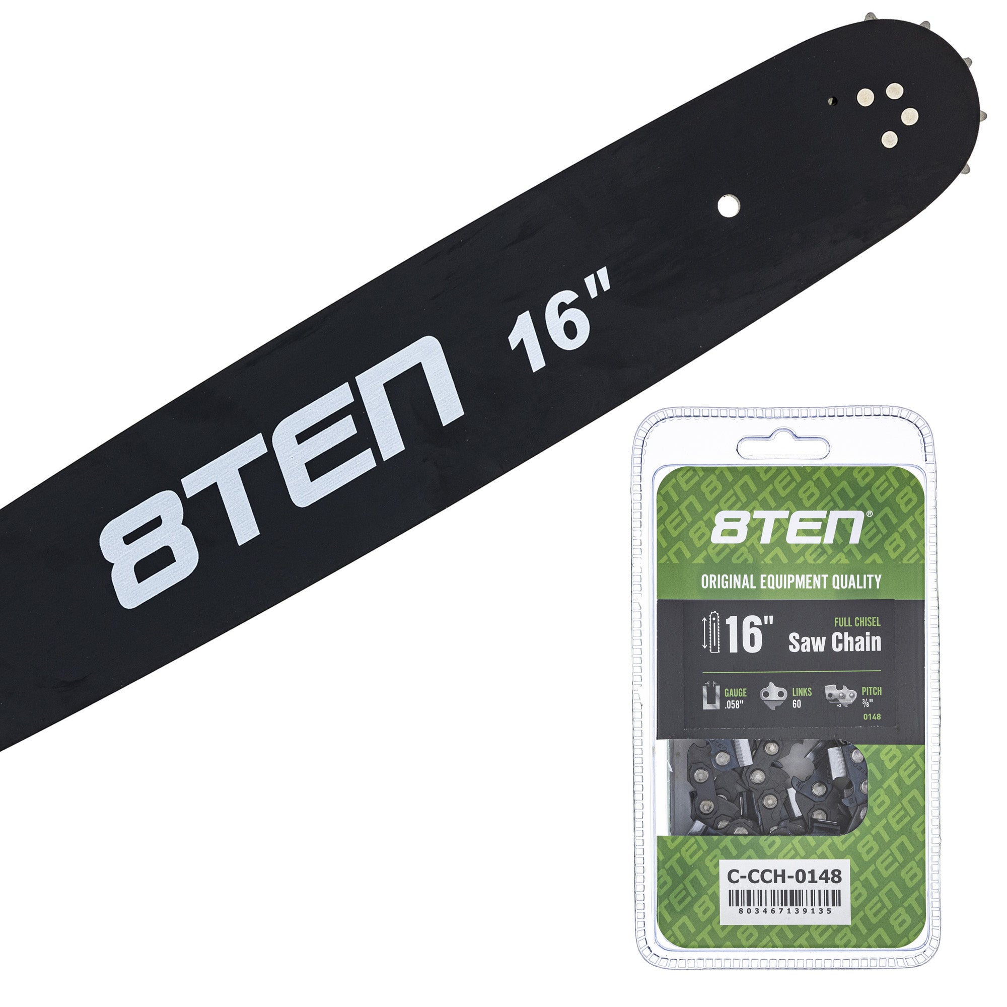 Chainsaw Bar & Chain Set 16 Inch for P-62 P-61 P-60 P-52 8TEN MK1010315