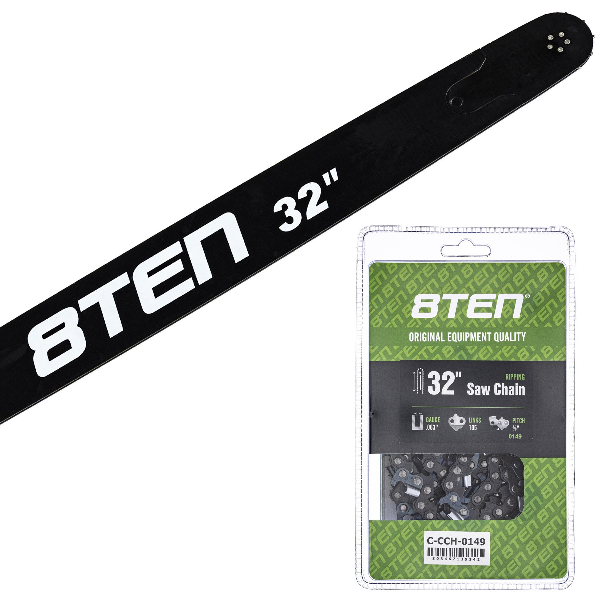 Chainsaw Bar & Chain Set 32 Inch for XL VI PS DCS9010FL 8TEN MK1010316