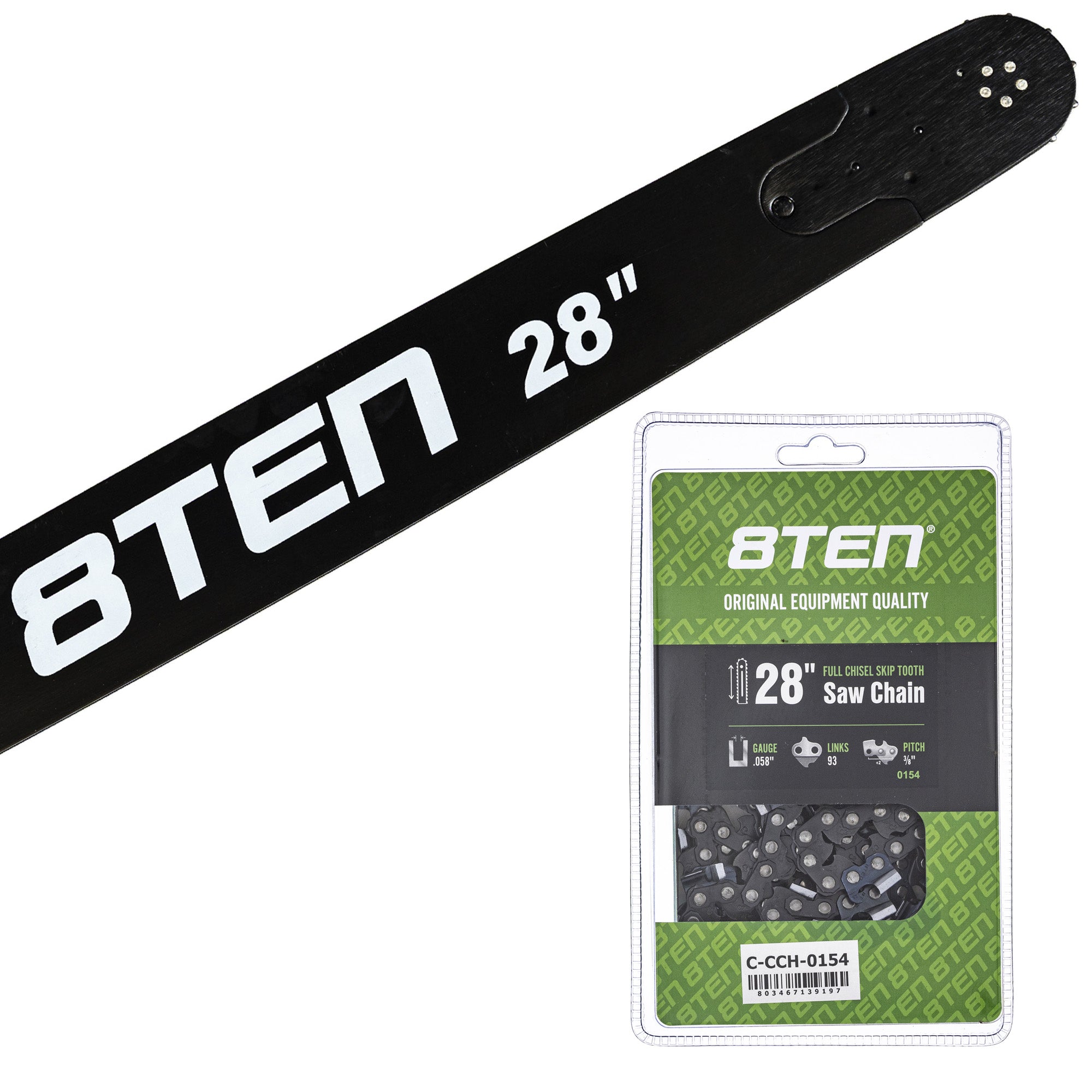 Chainsaw Bar & Chain Set 28 Inch for DCS7901 DCS7301 DCS6421 DCS6401 8TEN MK1010319