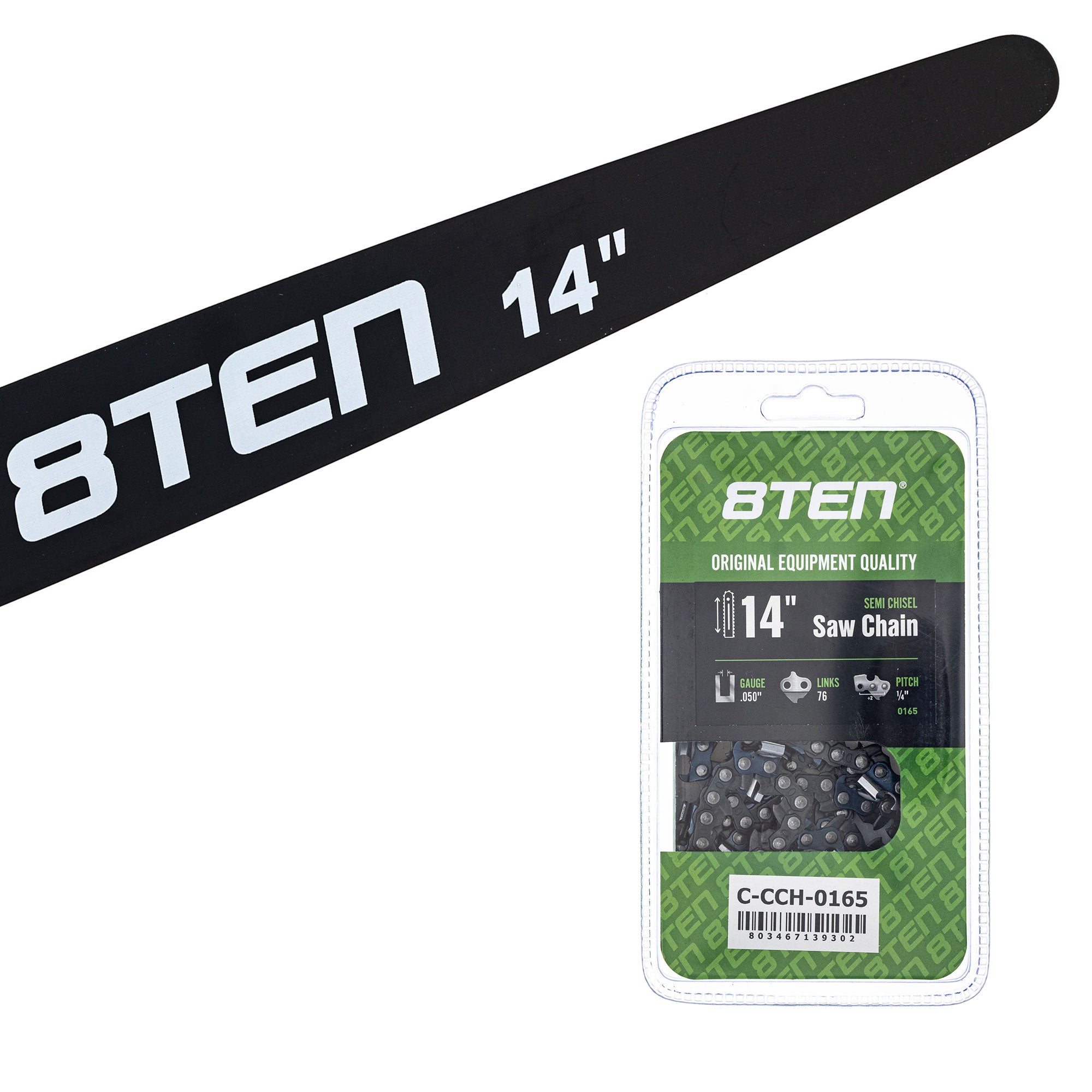 Chainsaw Bar & Chain Set 14 Inch for 8TEN MK1010326