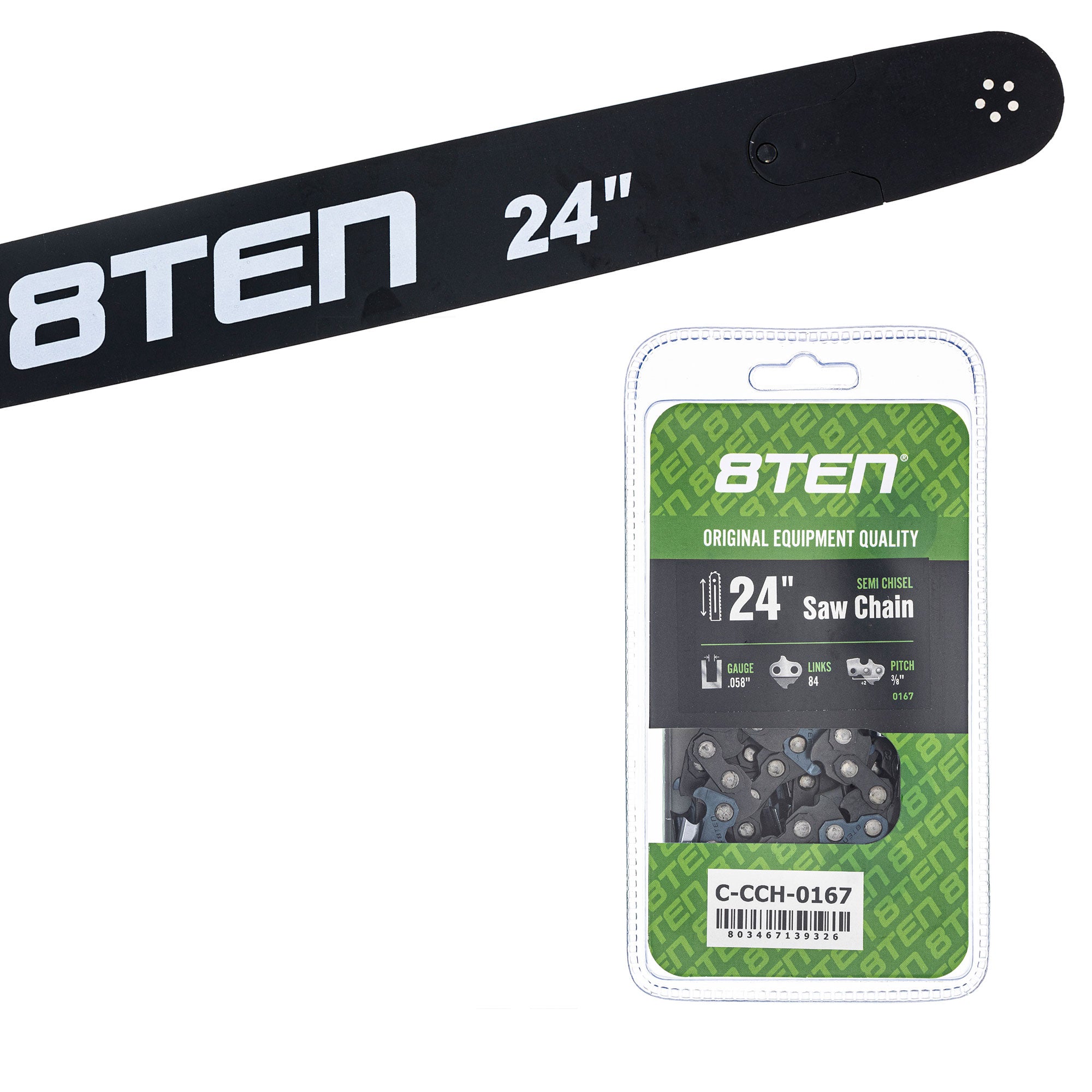 Chainsaw Bar & Chain Set 24 Inch for PS EA7900P EA7300P DCS7901 8TEN MK1010327