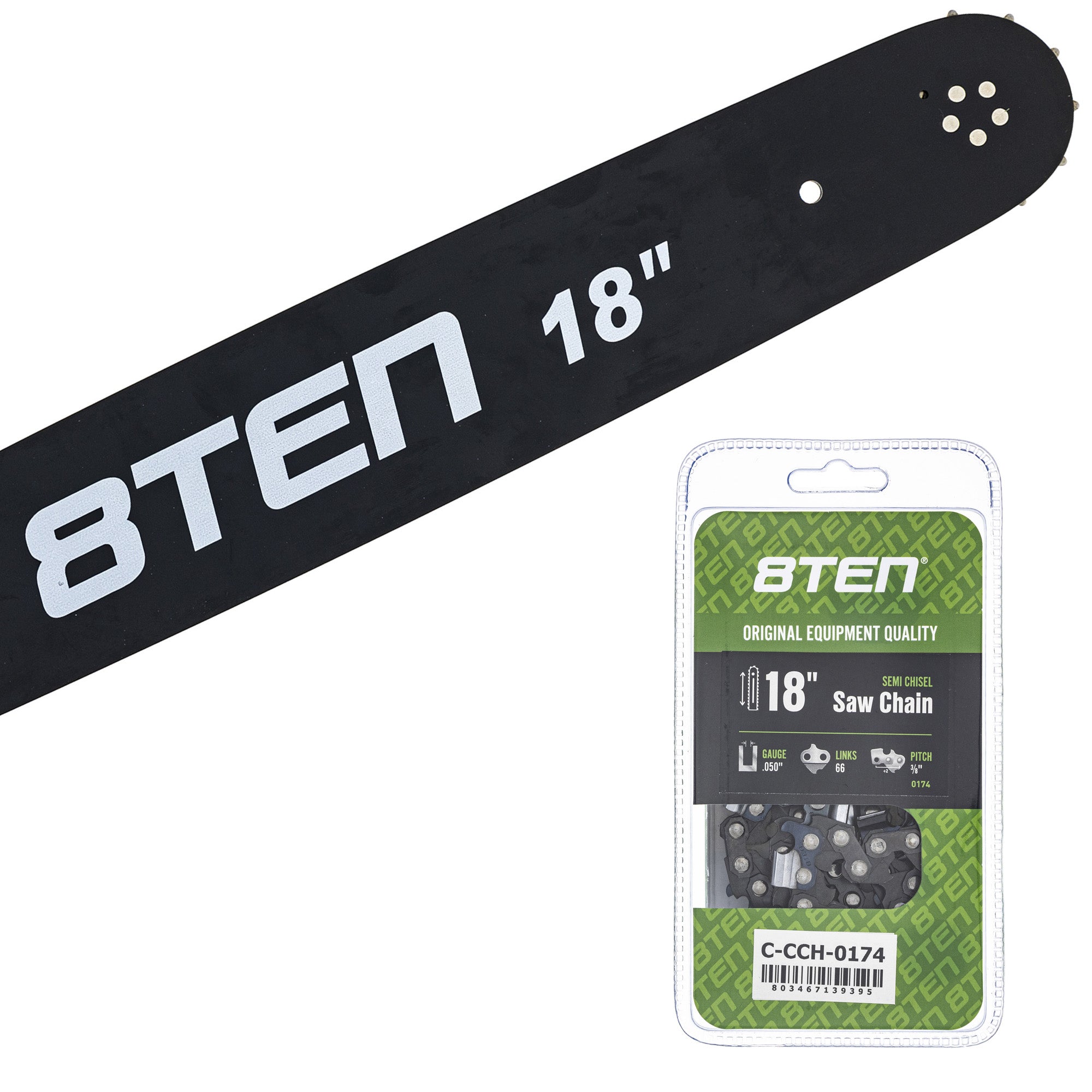 Chainsaw Bar & Chain Set 18 Inch for CS-680 CS-620PW CS-620P CS-600P 8TEN MK1010330