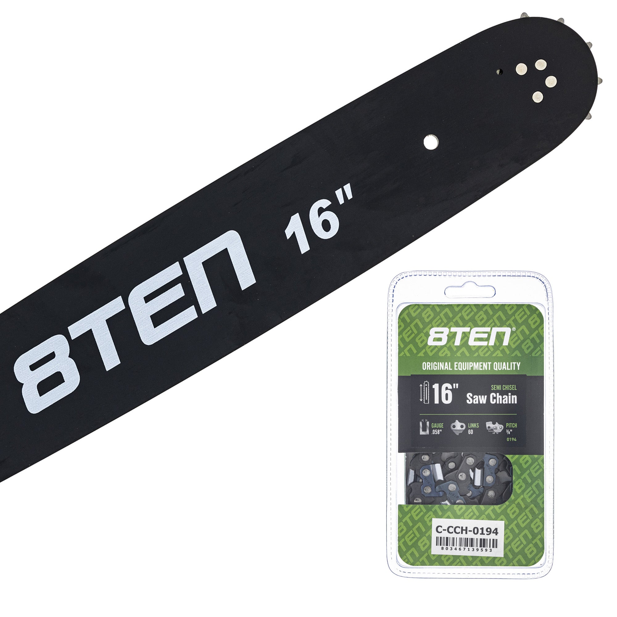 Chainsaw Bar & Chain Set 16 Inch for P-62 P-61 P-60 P-52 8TEN MK1010339