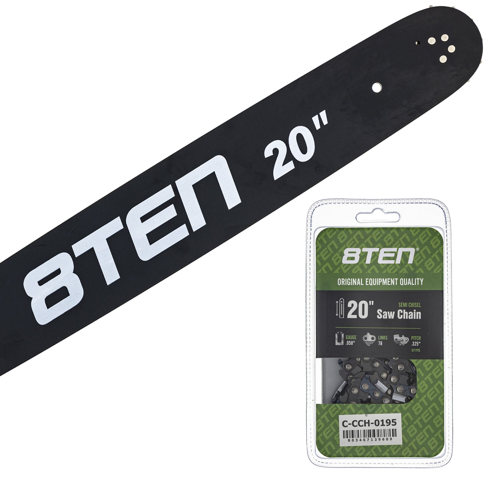 Chainsaw Bar & Chain Set 20 Inch for PS EA6101P53G EA6100PREG EA6100P53G 8TEN MK1010340