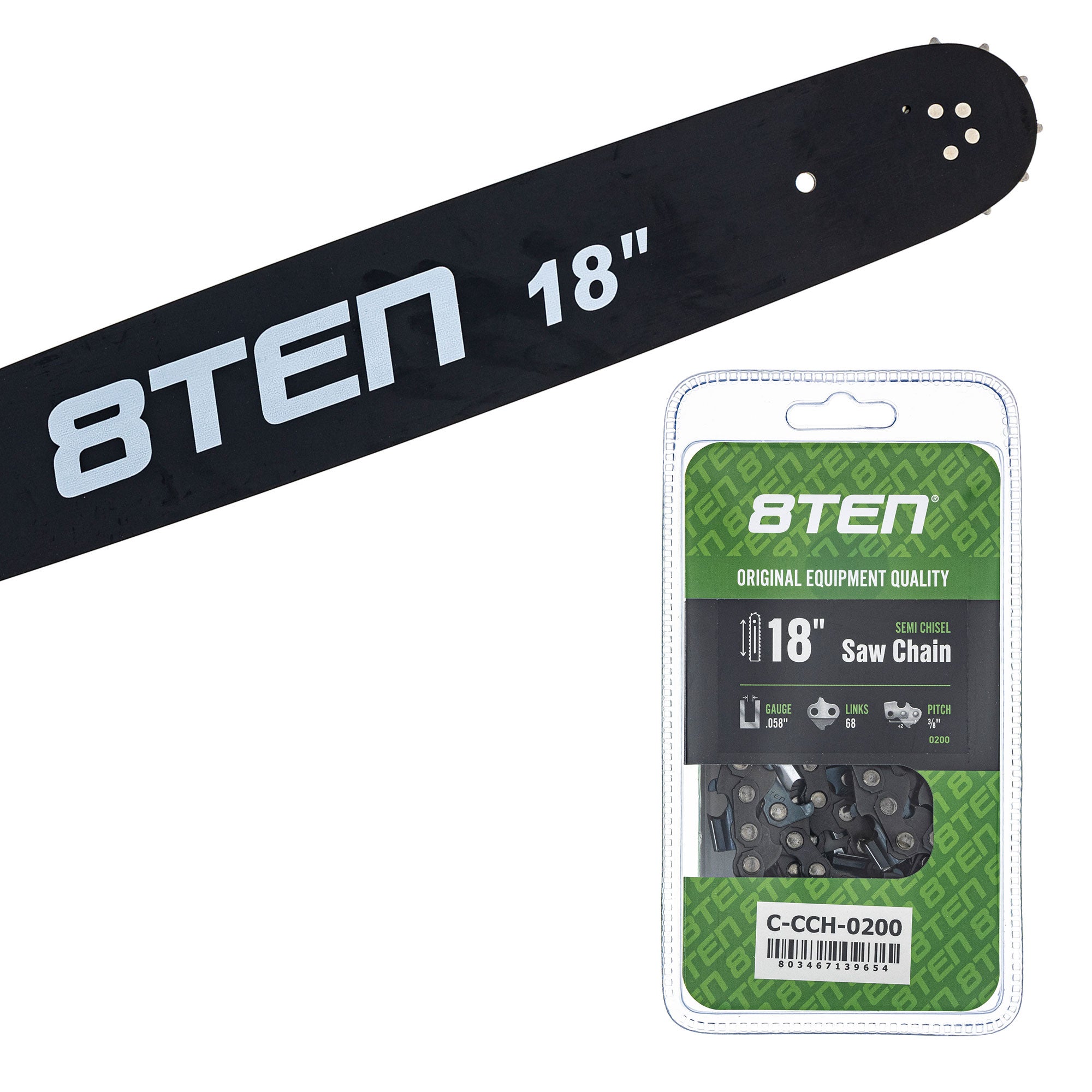 Chainsaw Bar & Chain Set 18 Inch for S-65 S-55 S-50 R-440 8TEN MK1010342