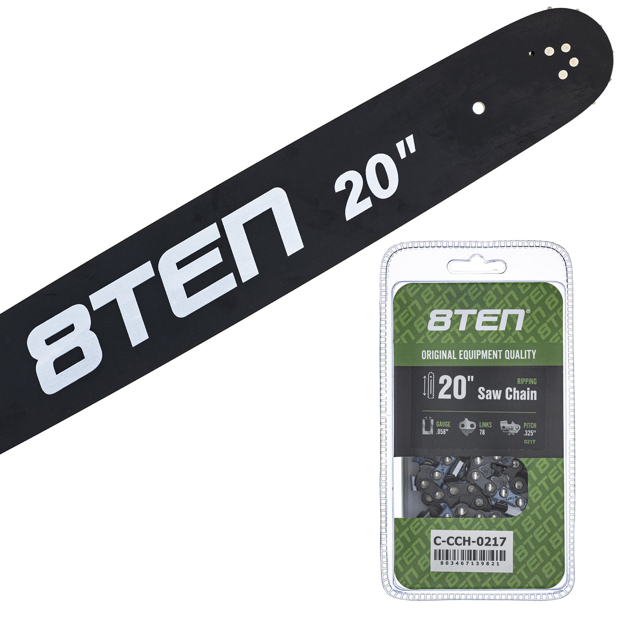 Chainsaw Bar & Chain Set 20 Inch for PS EA6101P53G EA6100PREG EA6100P53G 8TEN MK1010349