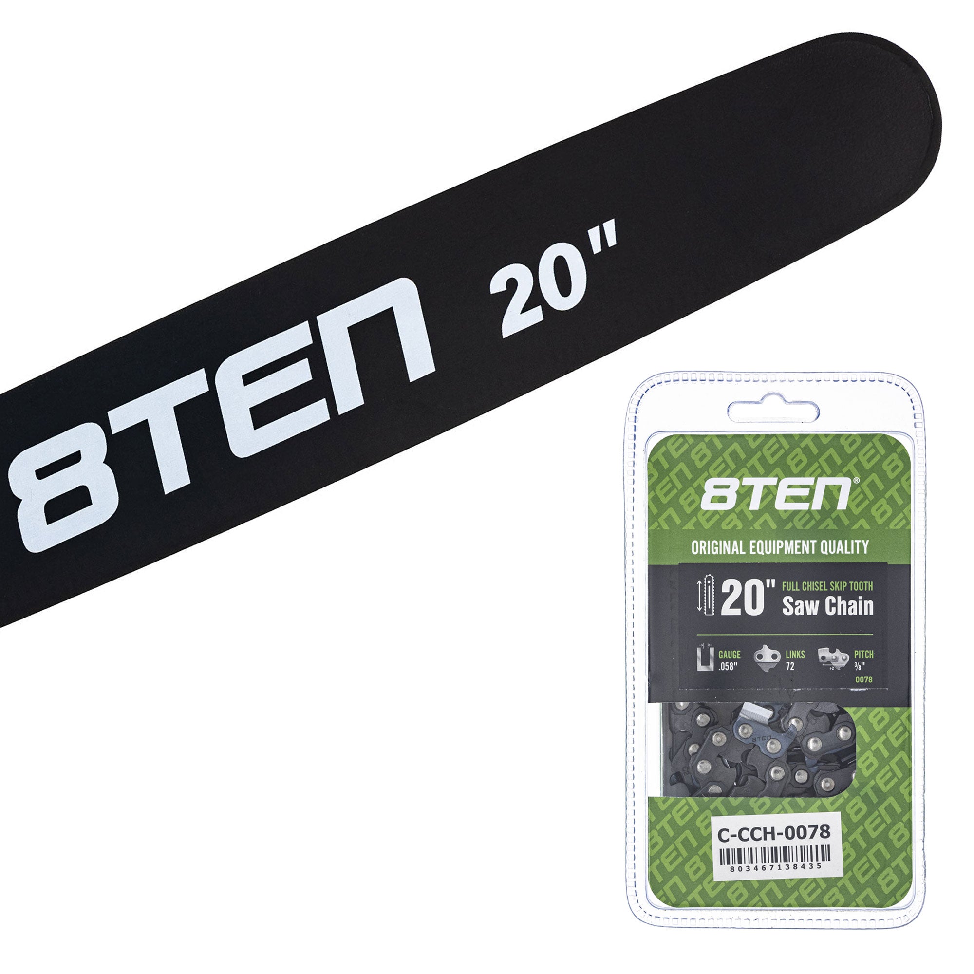 Chainsaw Bar & Chain Set 20 Inch for EA7900P EA7300P DCS7901 DCS7301 8TEN MK1010380