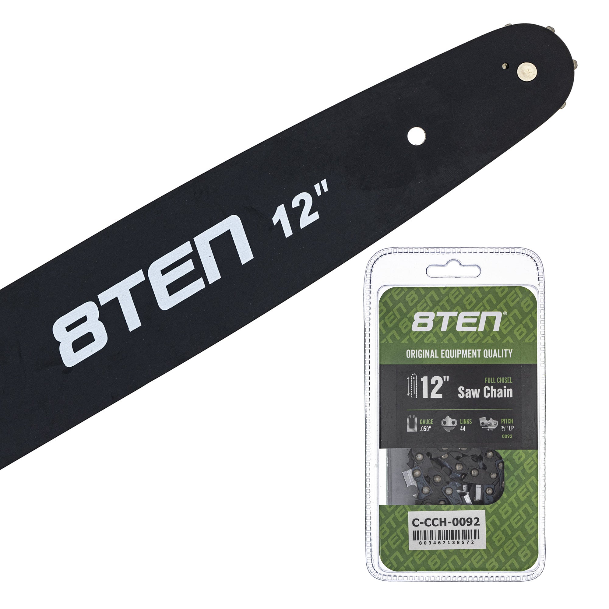 Chainsaw Bar & Chain Set 12 Inch for PPT-280 PPT-266H PPT-266 PPT-265S 8TEN MK1010385