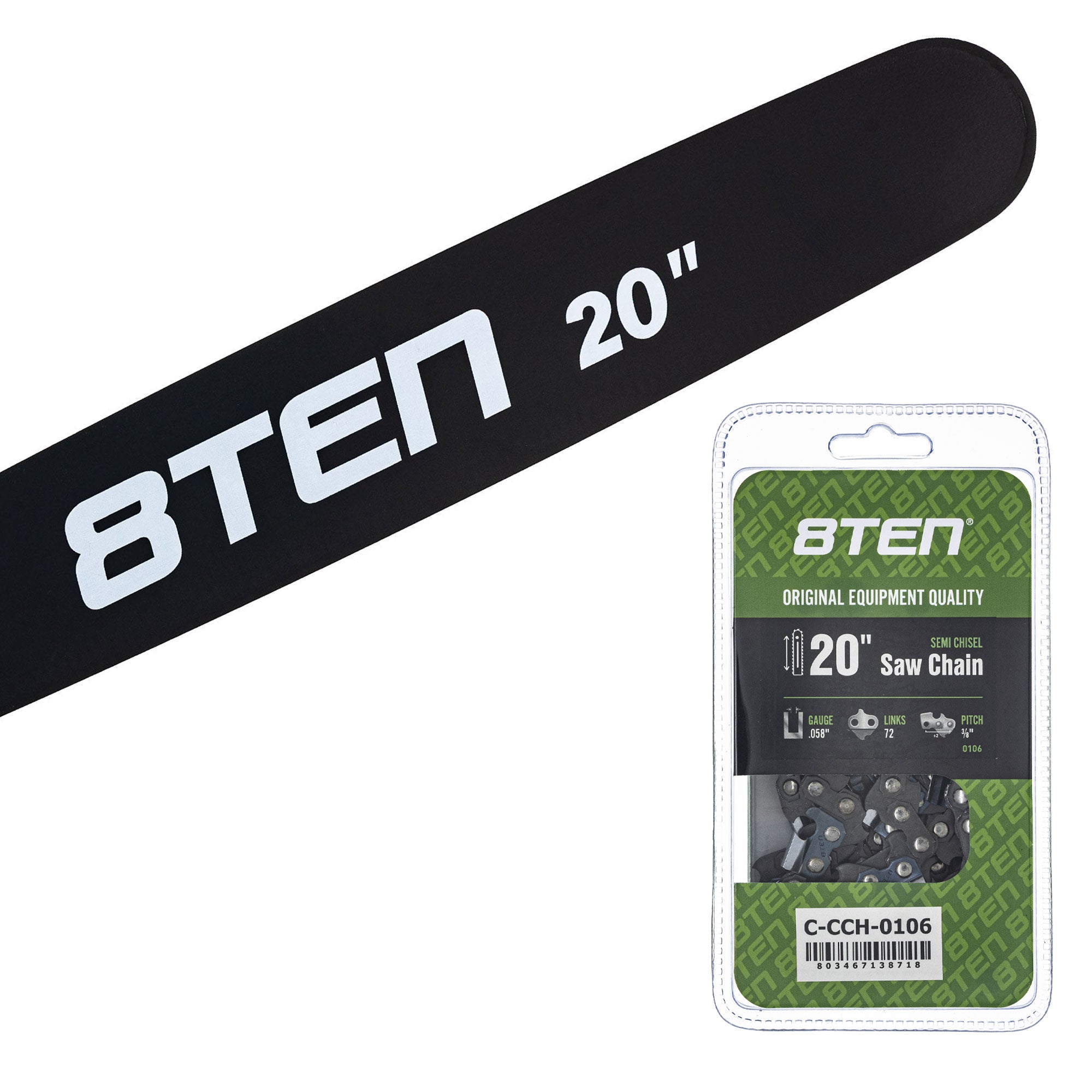 Chainsaw Bar & Chain Set 20 Inch for EA7900P EA7300P DCS7901 DCS7301 8TEN MK1010389