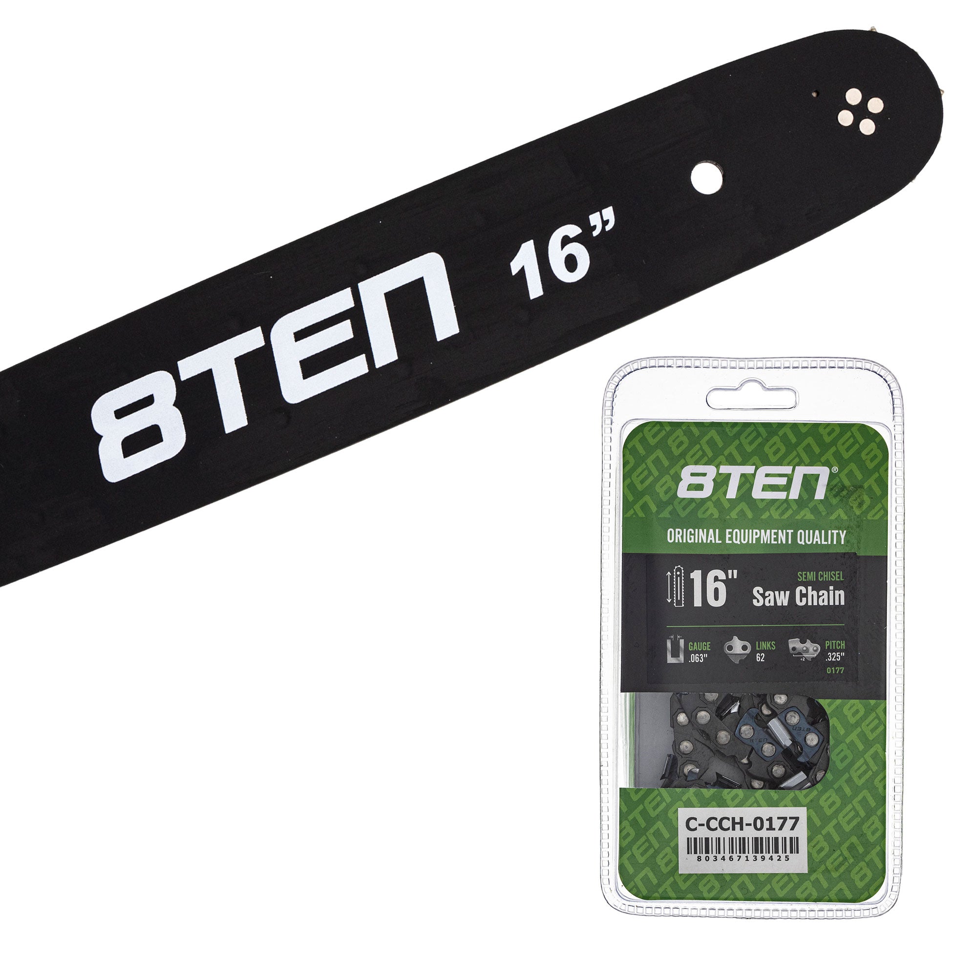 Chainsaw Bar & Chain Set 16 Inch for MS 25 021 8TEN MK1010400