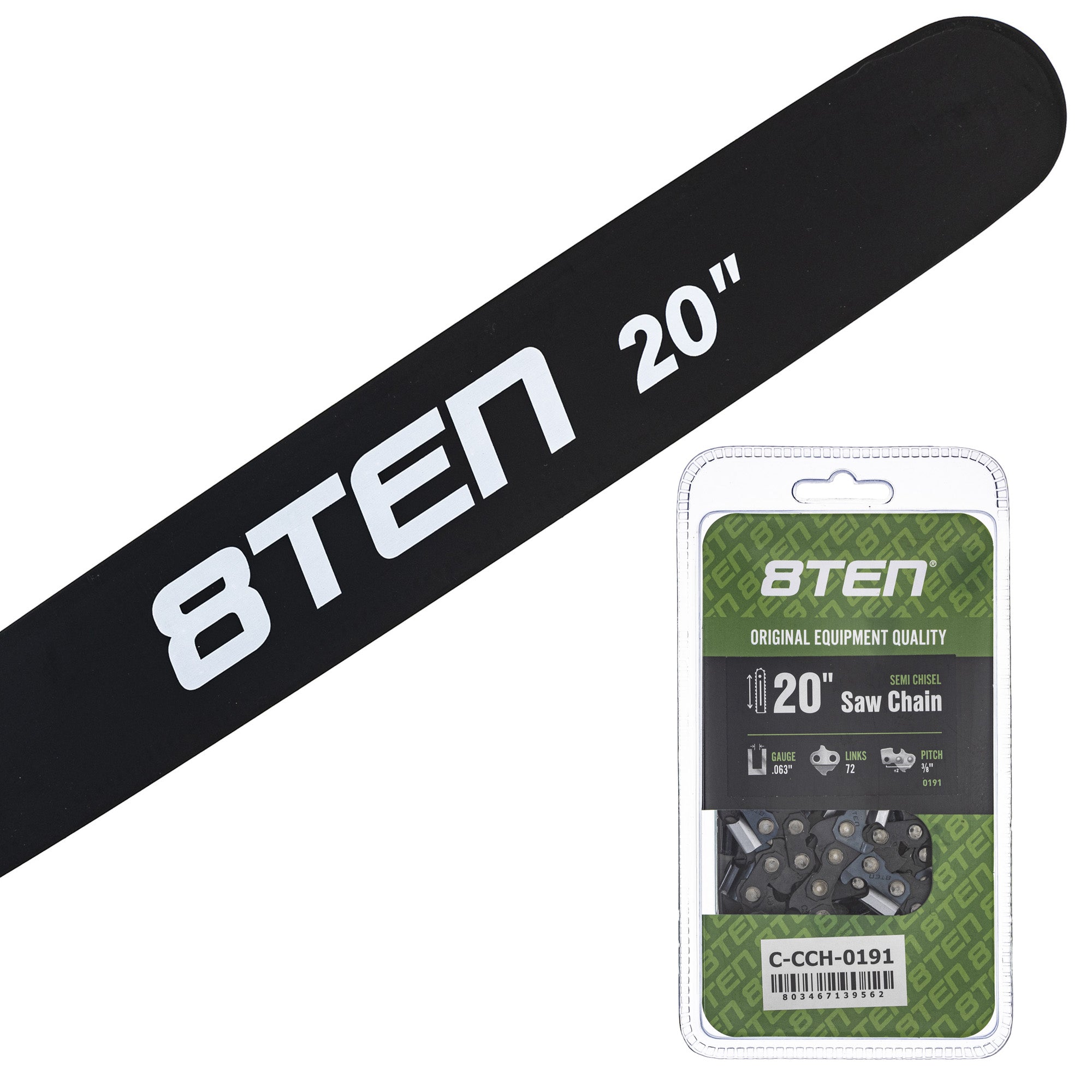 Chainsaw Bar & Chain Set 20 Inch for PS 8TEN MK1010408