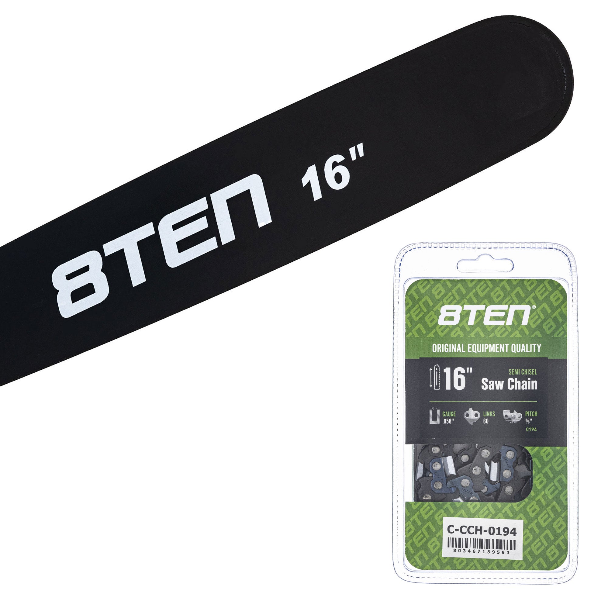 Chainsaw Bar & Chain Set 16 Inch for P-62 P-61 P-60 P-52 8TEN MK1010409