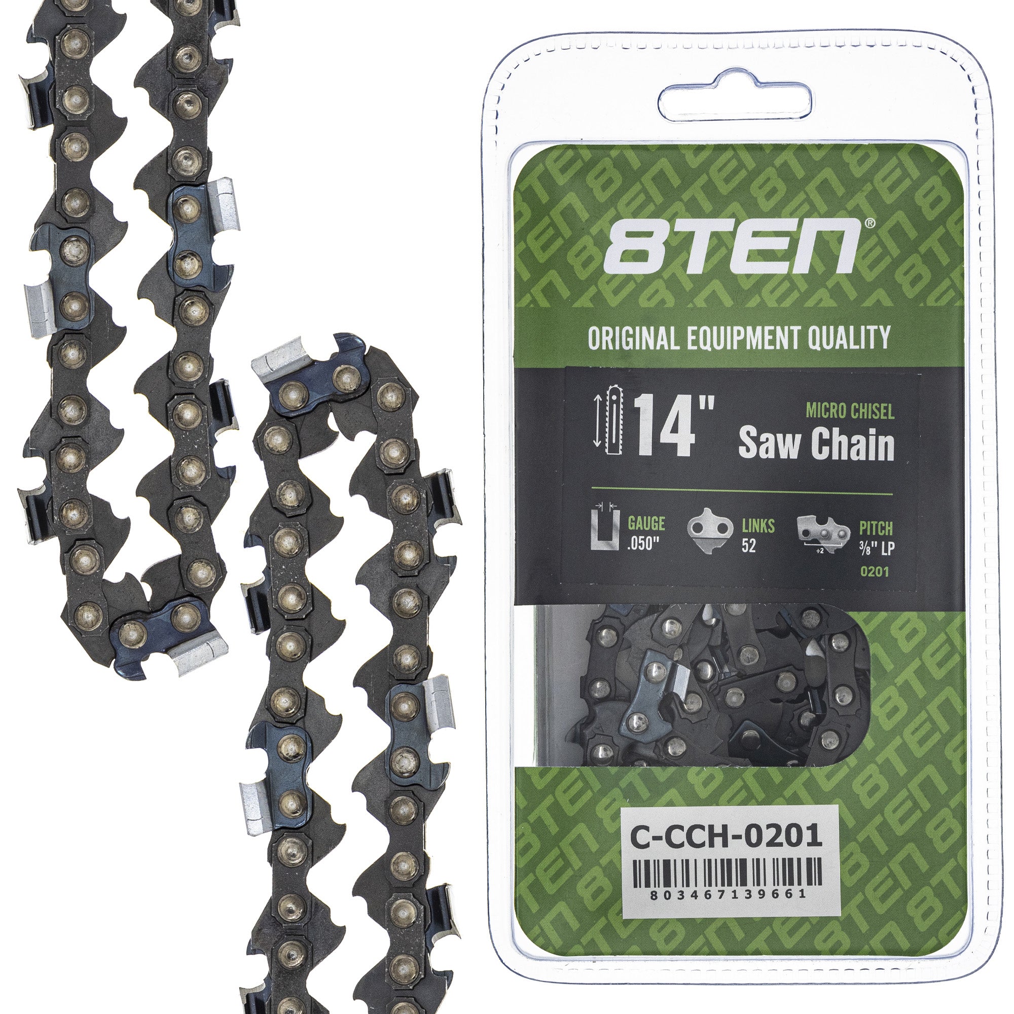 8TEN MK1010411 Guide Bar & Chain for 338 334 23C