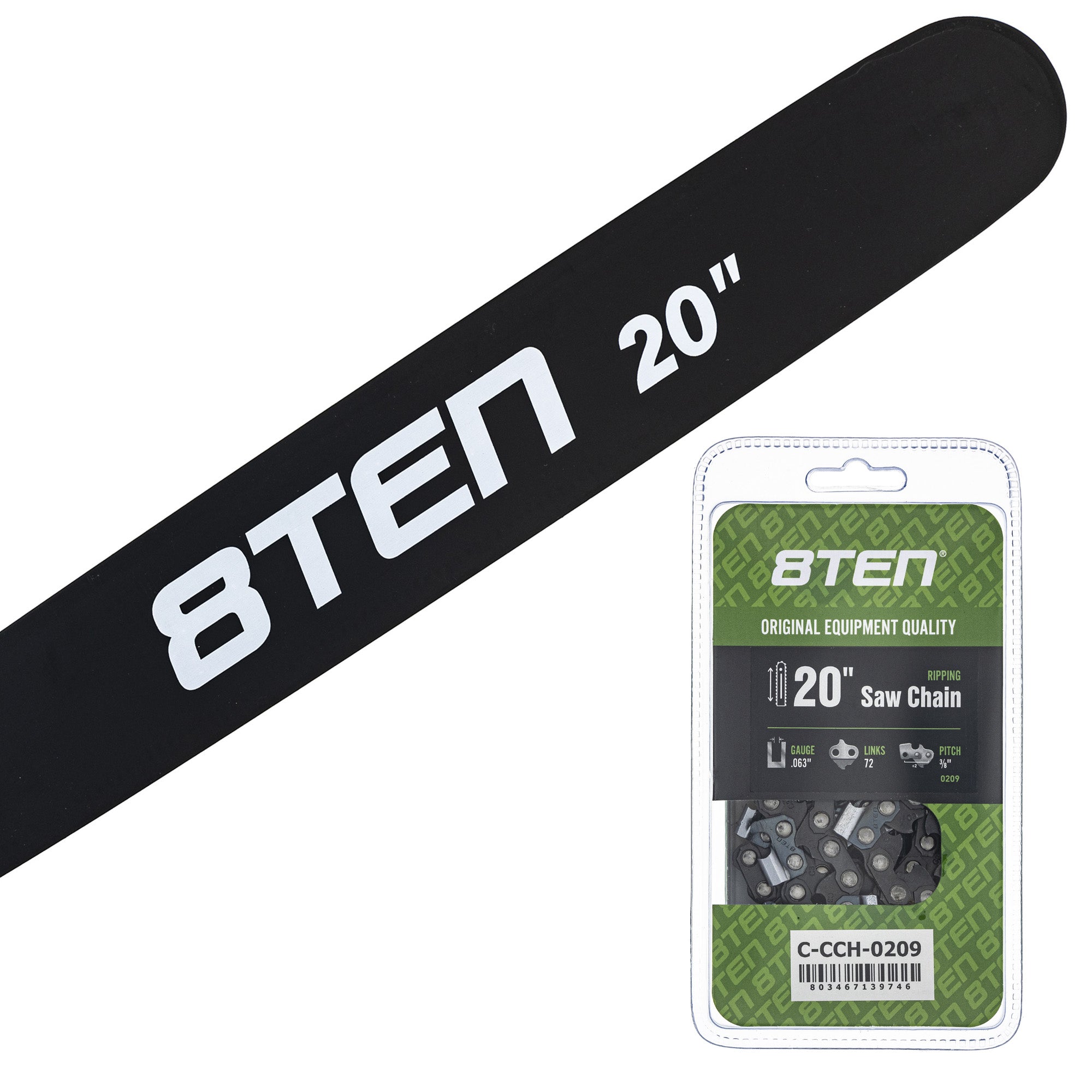 Chainsaw Bar & Chain Set 20 Inch for PS 8TEN MK1010414