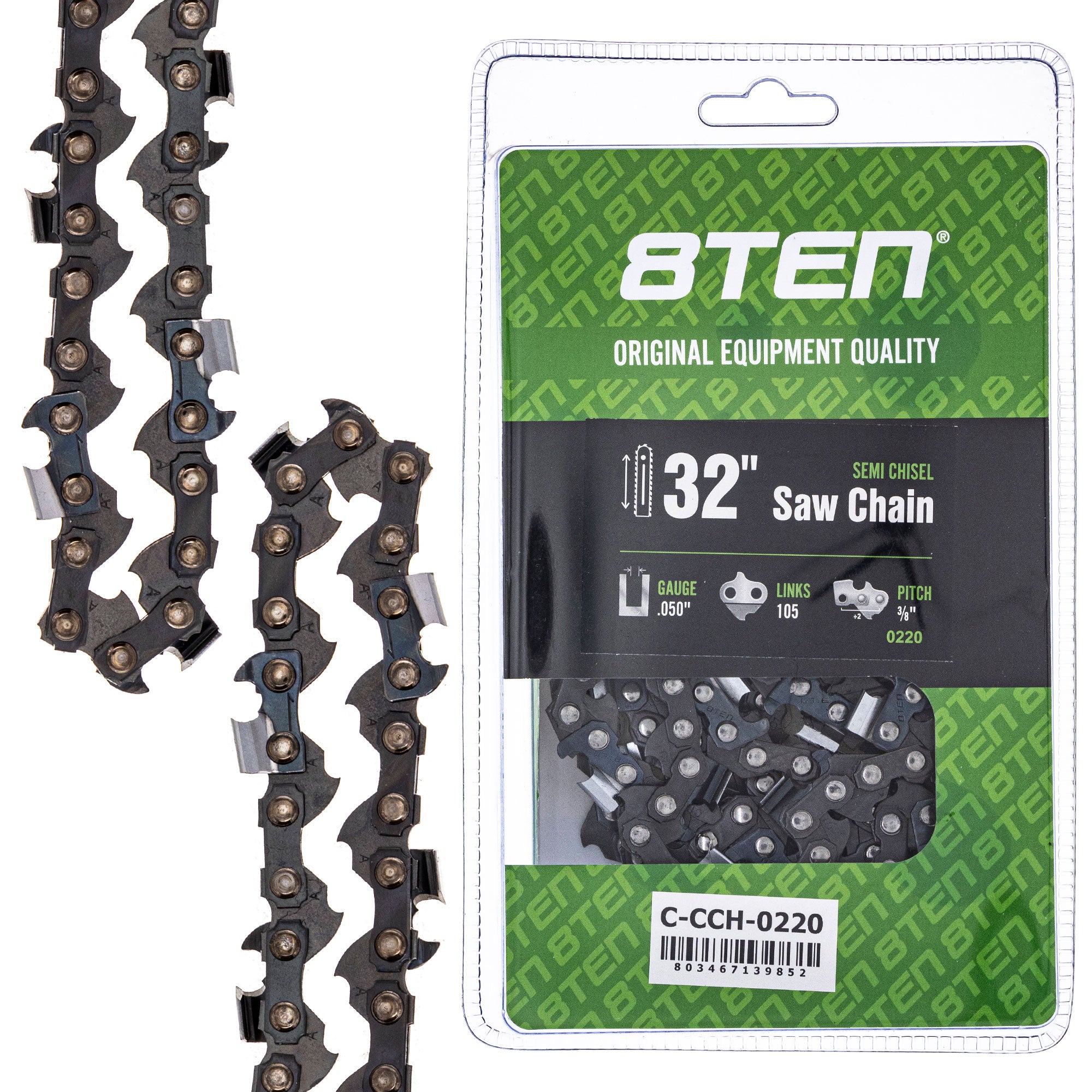 8TEN MK1010415 Guide Bar & Chain for PS ECS-655 ECS-650 DCS9010FL