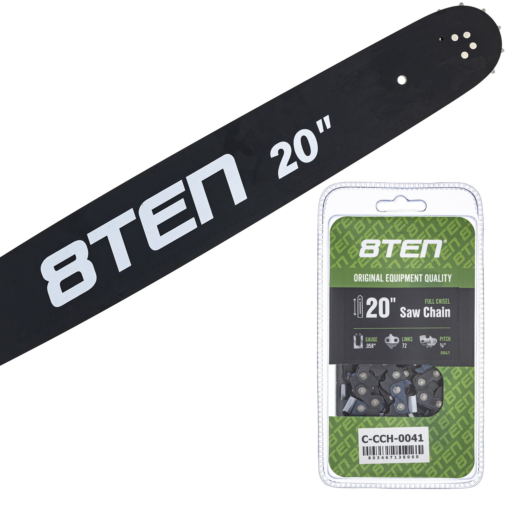 Chainsaw Bar & Chain Set 20 Inch for EA6101P53G EA5600F EA5000P53G DCS6000I 8TEN MK1010422