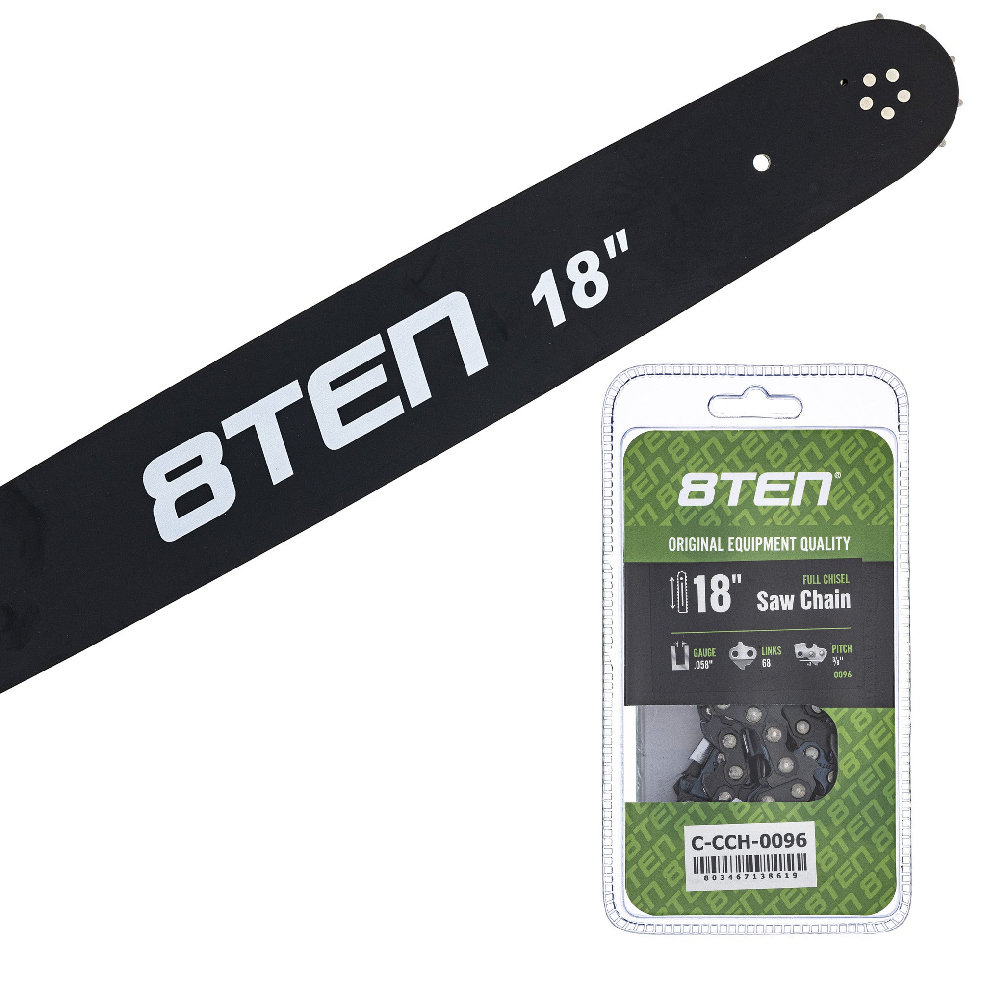 Chainsaw Bar & Chain Set 18 Inch for S-65 S-55 S-50 R-440 8TEN MK1010426