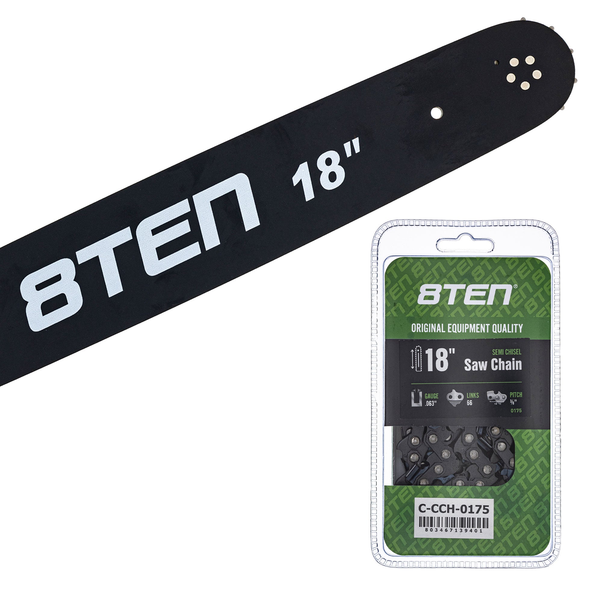 Chainsaw Bar & Chain Set 18 Inch for MSE MS E 066 8TEN MK1010434