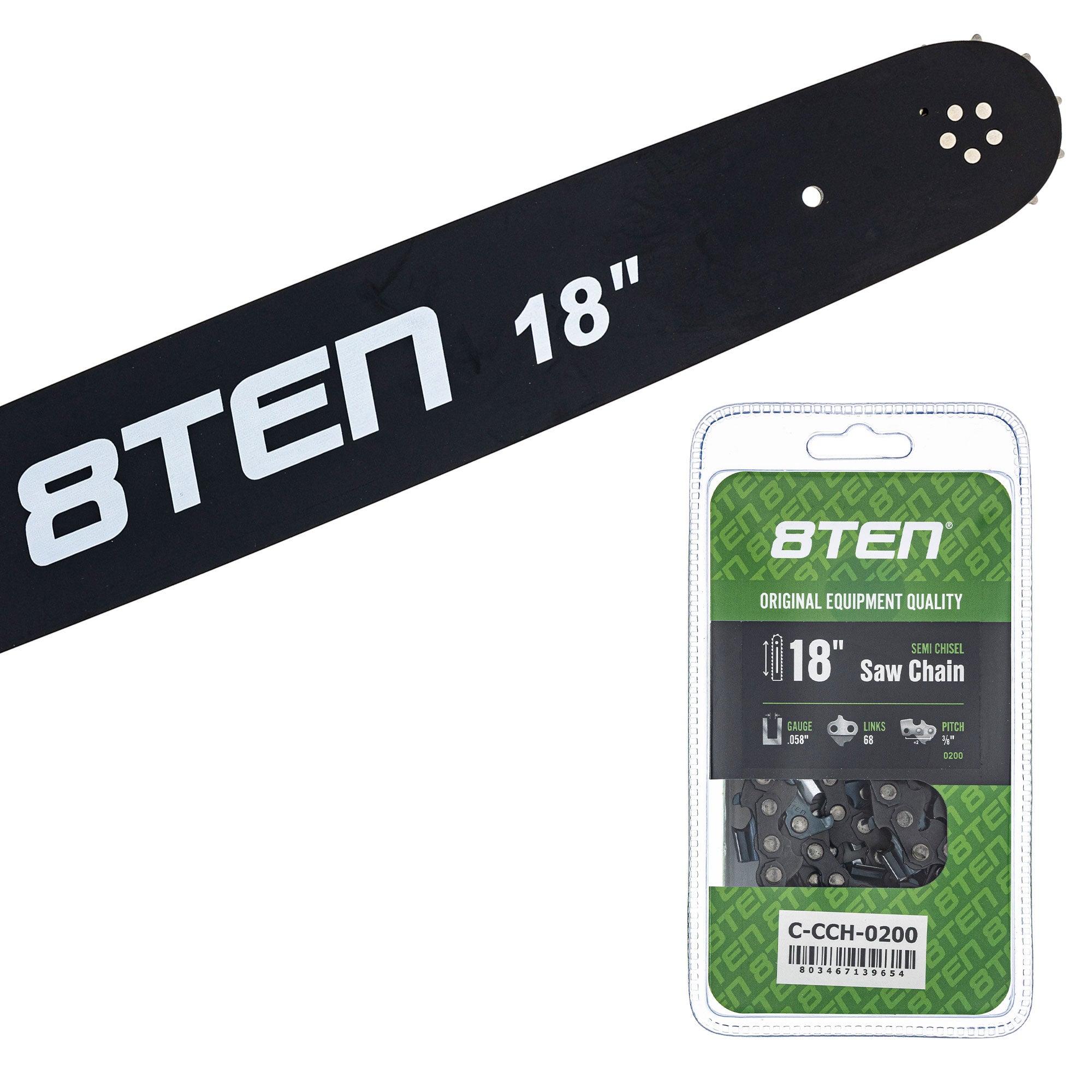 Chainsaw Bar & Chain Set 18 Inch for S-65 S-55 S-50 R-440 8TEN MK1010437