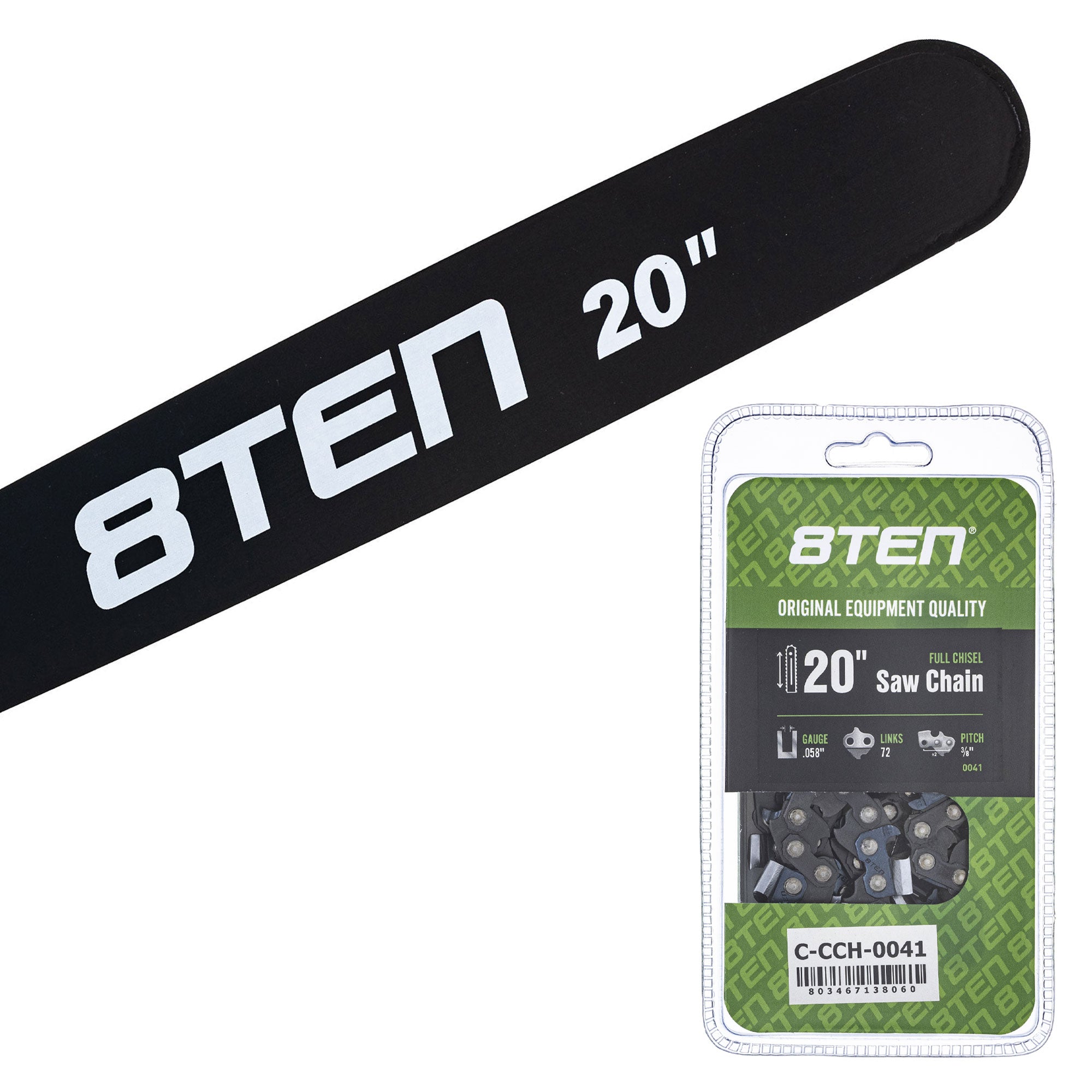 Chainsaw Bar & Chain Set 20 Inch for DCS520I DCS5200I DCS431 DCS430 8TEN MK1010443