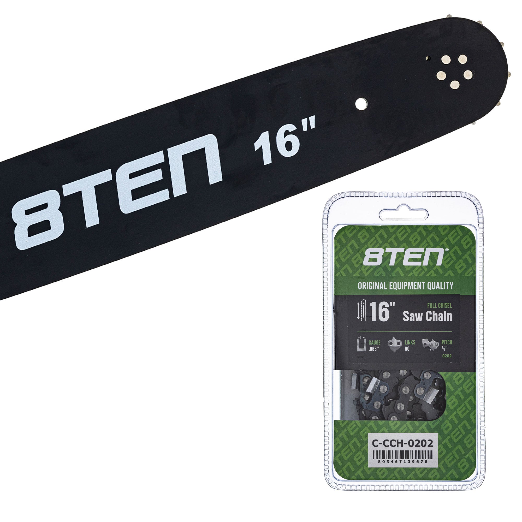 Chainsaw Bar & 2 Chain Set 16 Inch for MSE MS E 066 8TEN MK1010473