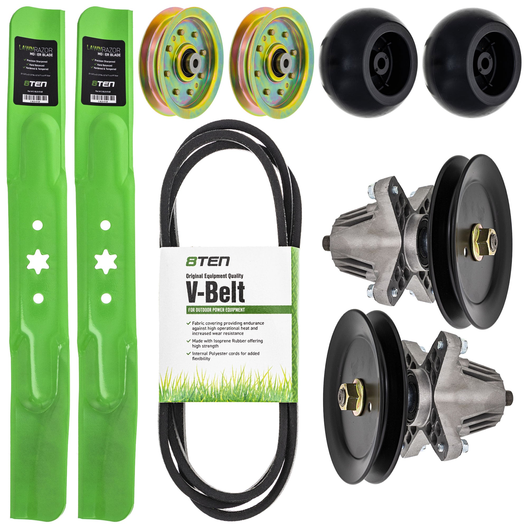 Blade Spindle Belt Idler Deck Wheel Kit for YT942 YT542K YT542 YT4220SE 8TEN MK1013514