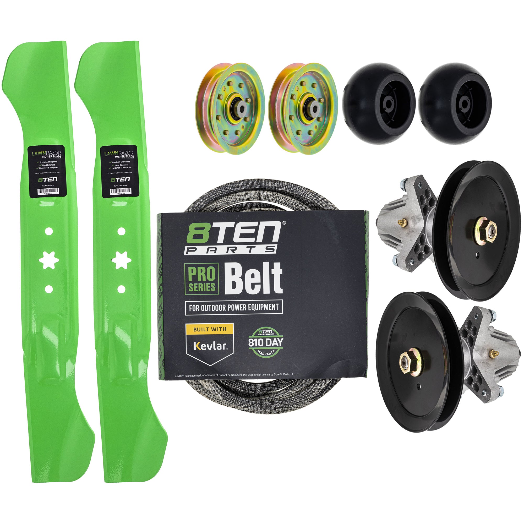 Blade Spindle Belt Idler Deck Wheel Kit for Z530 YT946 YT4622SE Thouroghbred 8TEN MK1013521