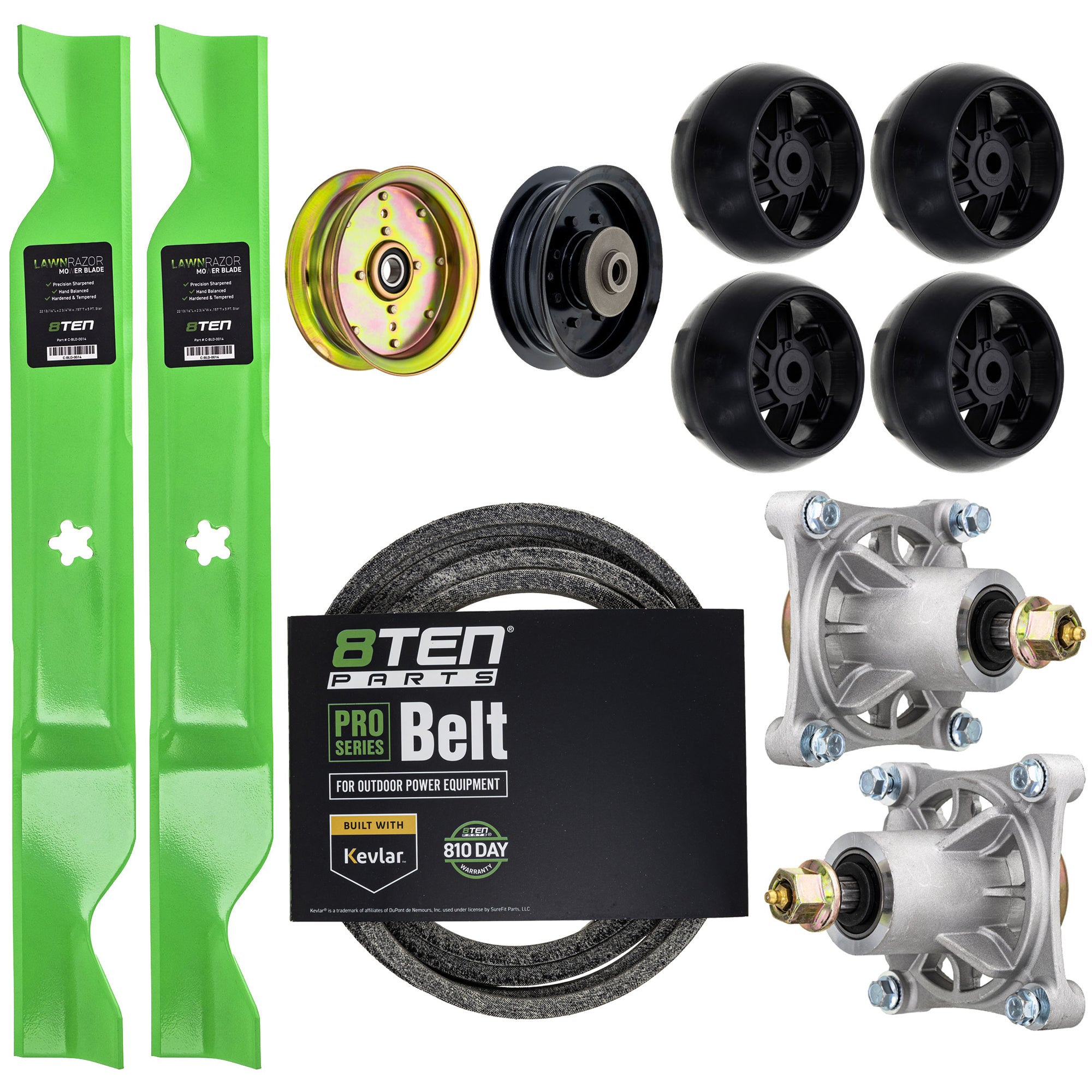 Blade Spindle Belt Idler Deck Wheel Kit for Z46R Z246i Z246 Z146 8TEN MK1013523