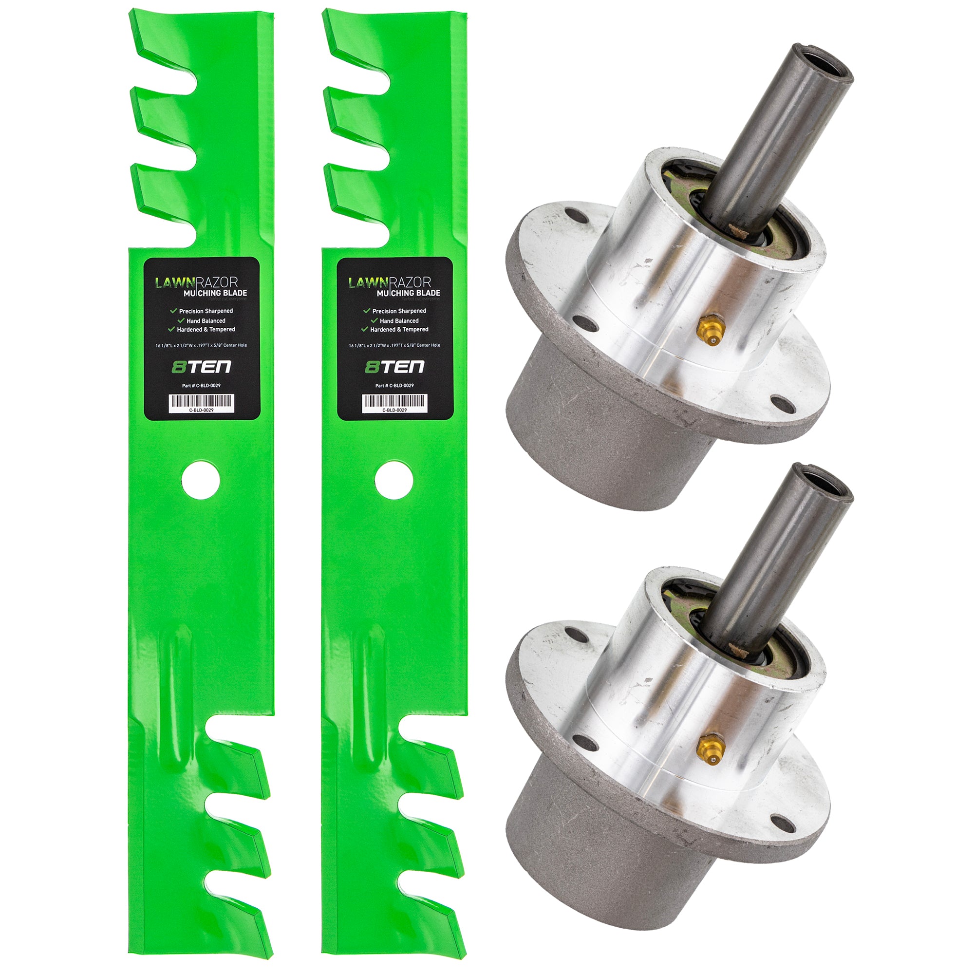 Deck Spindles Mulching Blades Kit For Toro 8TEN - Main Image