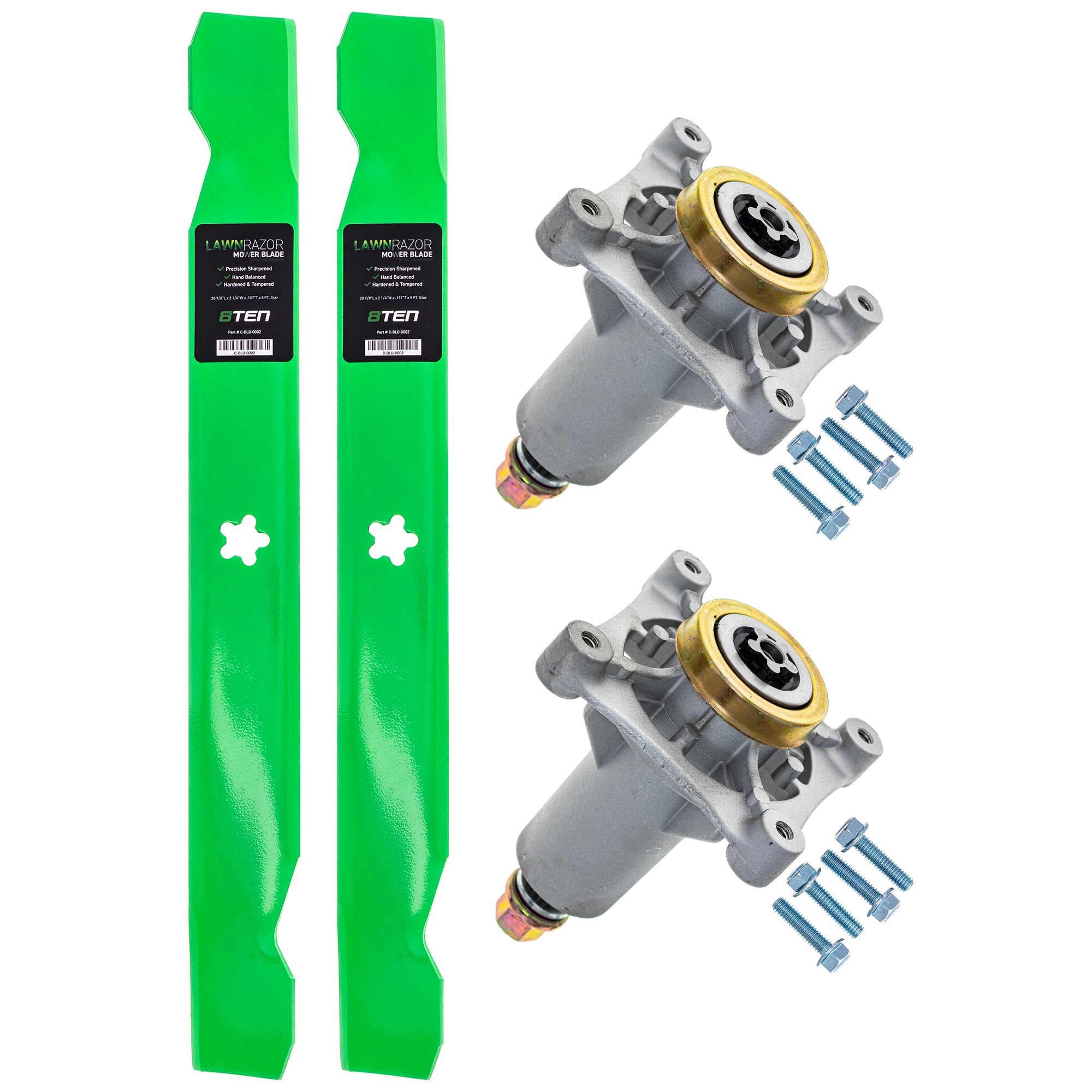 Deck Spindle & Mower Blade Kit for SO20H42YT PXT16542 Pro Precision 8TEN MK1014639