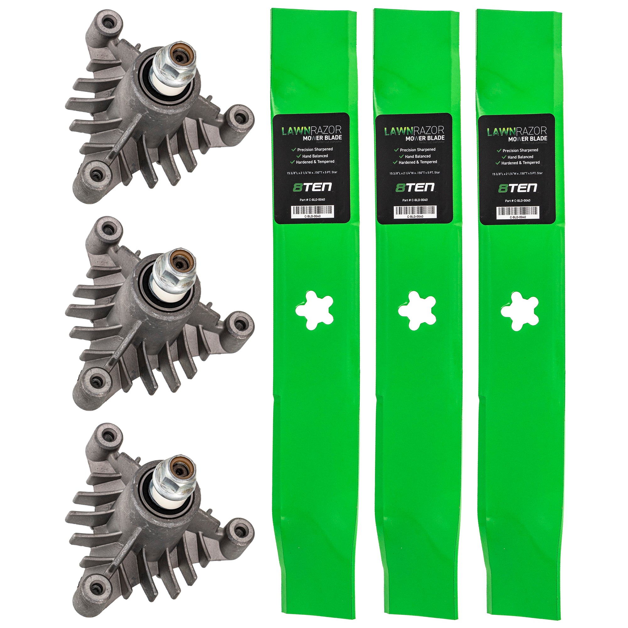 Deck Spindle & Mower Blade Kit for YTHK180 YTH2046 YTH180 YTH1746 8TEN MK1014656