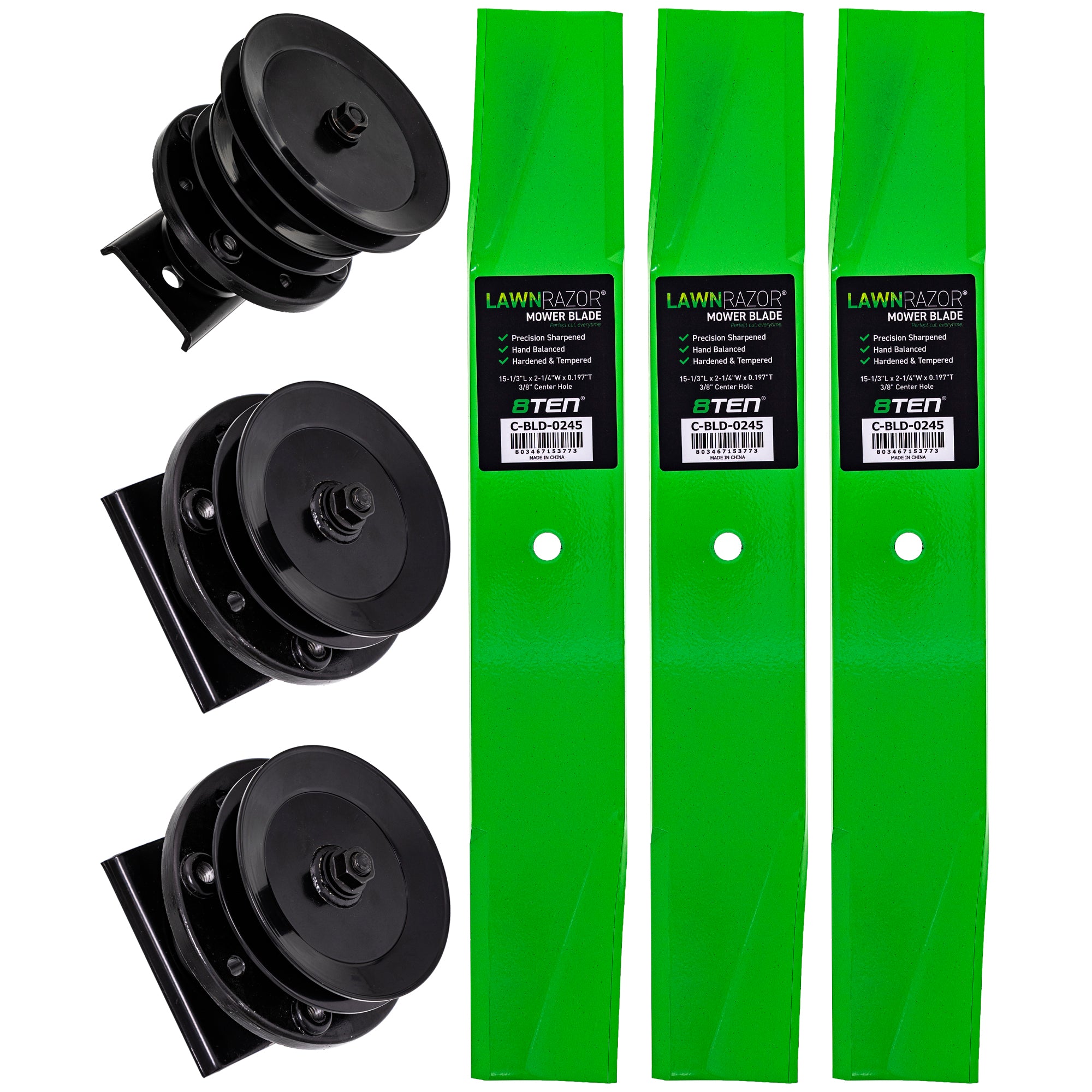 Mower Deck Blades & Spindles Kit for YTH160DR YTH160CR YTH160BT YTH160BR 8TEN MK1014663
