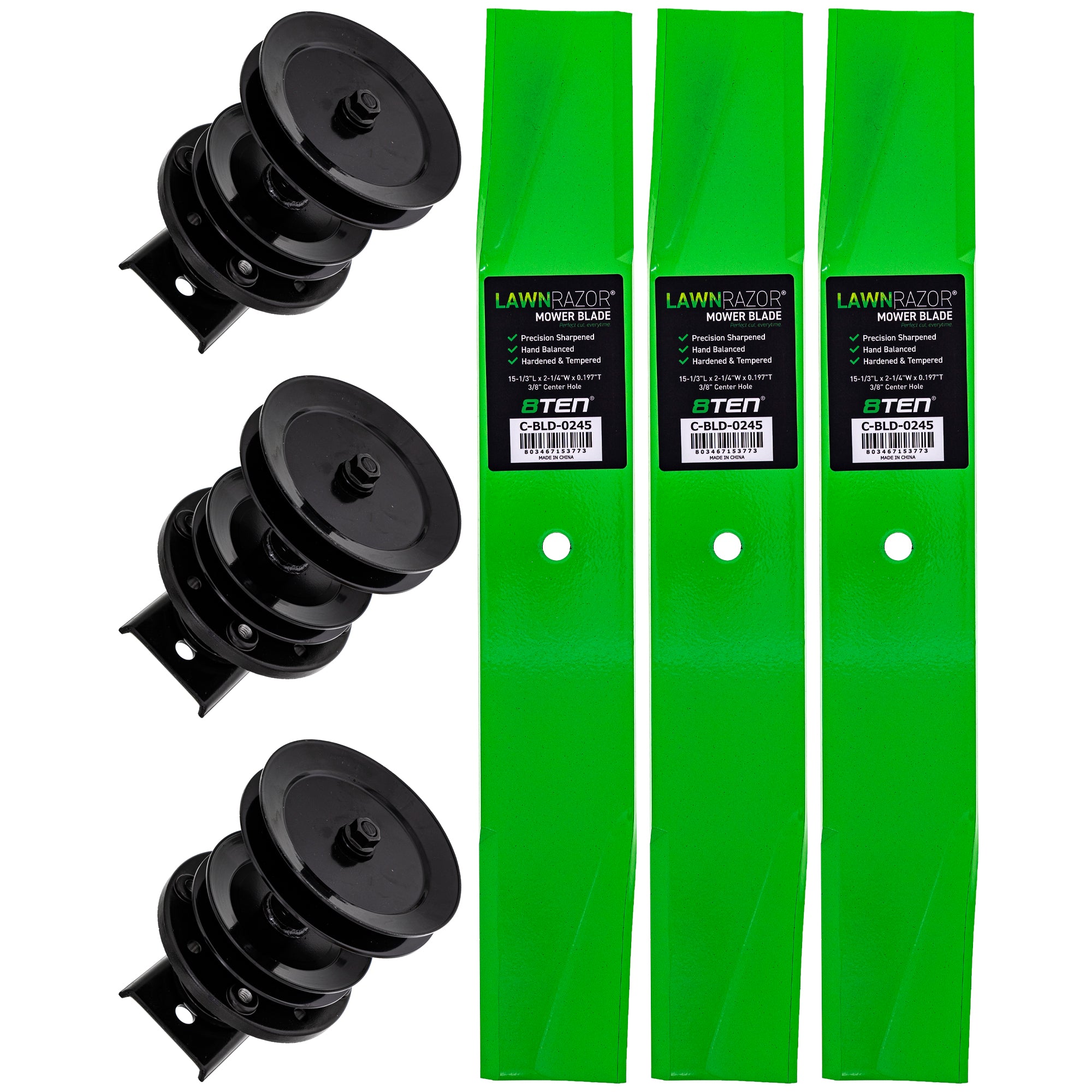 Spindle Medium-Lift Blade Kit for YTH160DR YTH142 YTH1120-14 YT161H 8TEN MK1002248