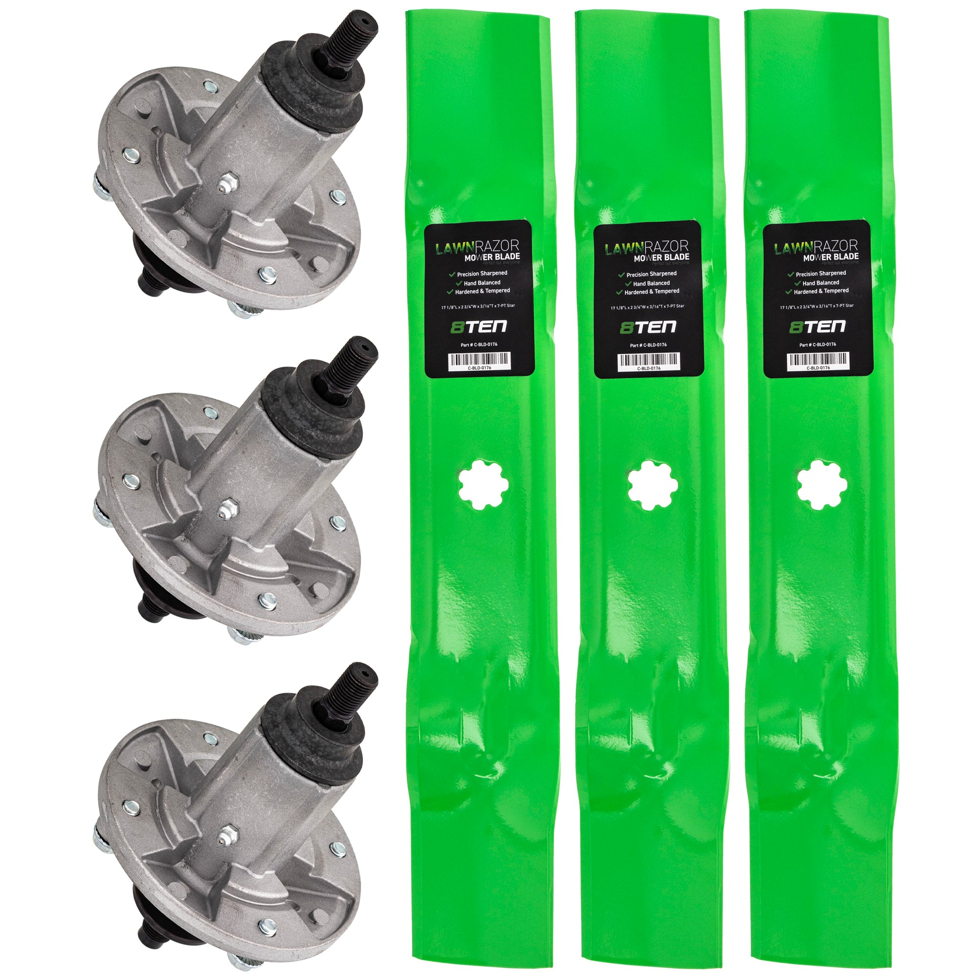 Deck Spindle & Mower Blade Kit for Deere 8TEN MK1014676