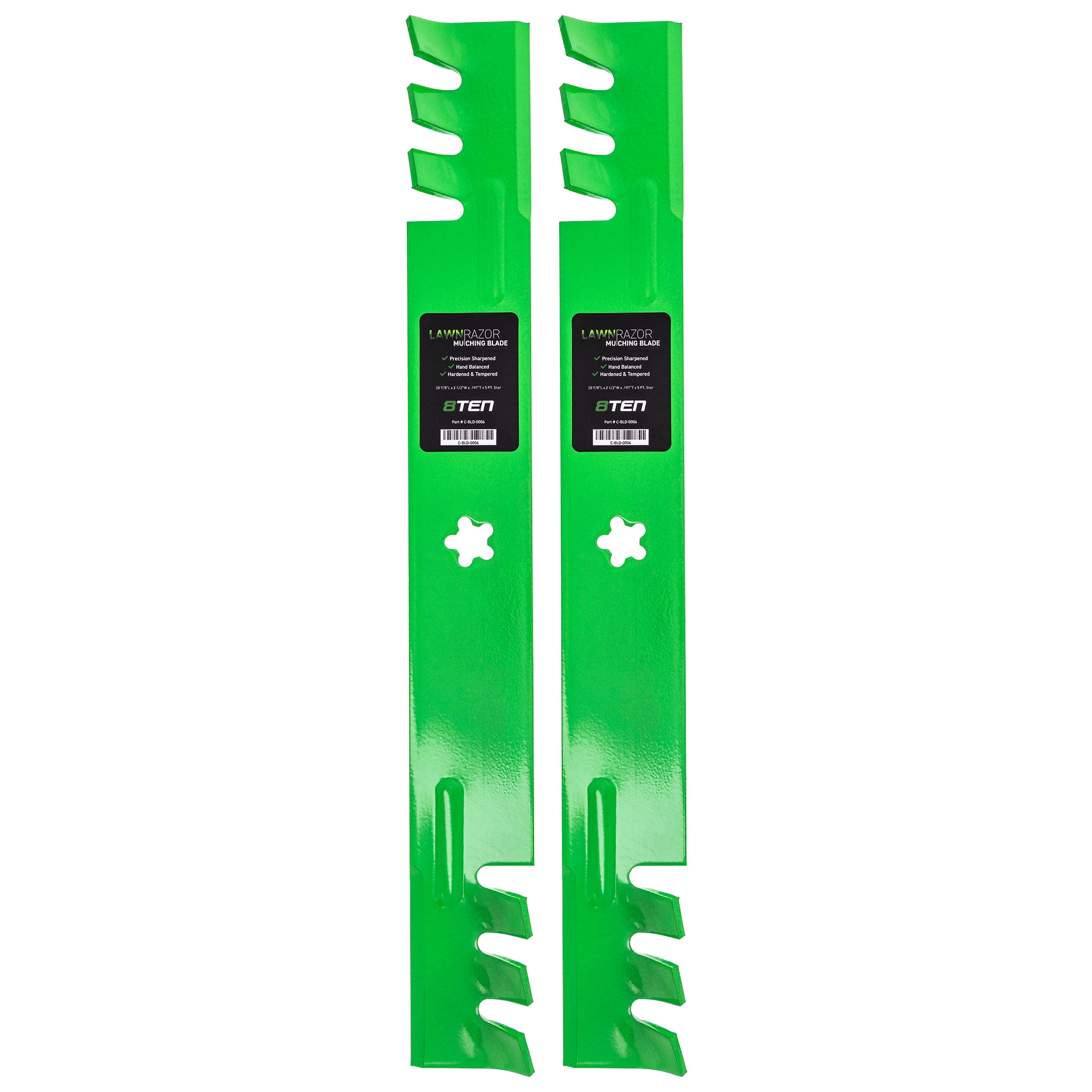 LawnRAZOR LawnRAZOR Toothed Mower Blade 2-Pack for Stens Oregon MTD Cub Cadet Troy-Bilt 8TEN 810-CBL2228D