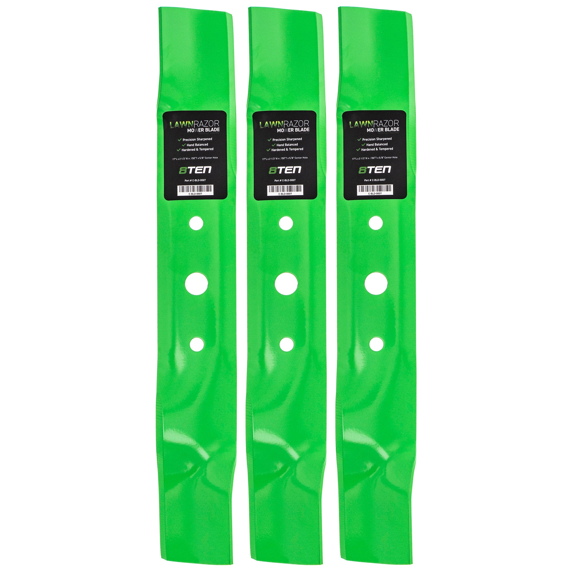 LawnRAZOR LawnRAZOR Mulching Blade 3-Pack for Stens Oregon MTD Cub Cadet Troy-Bilt John 8TEN 810-CBL2229D