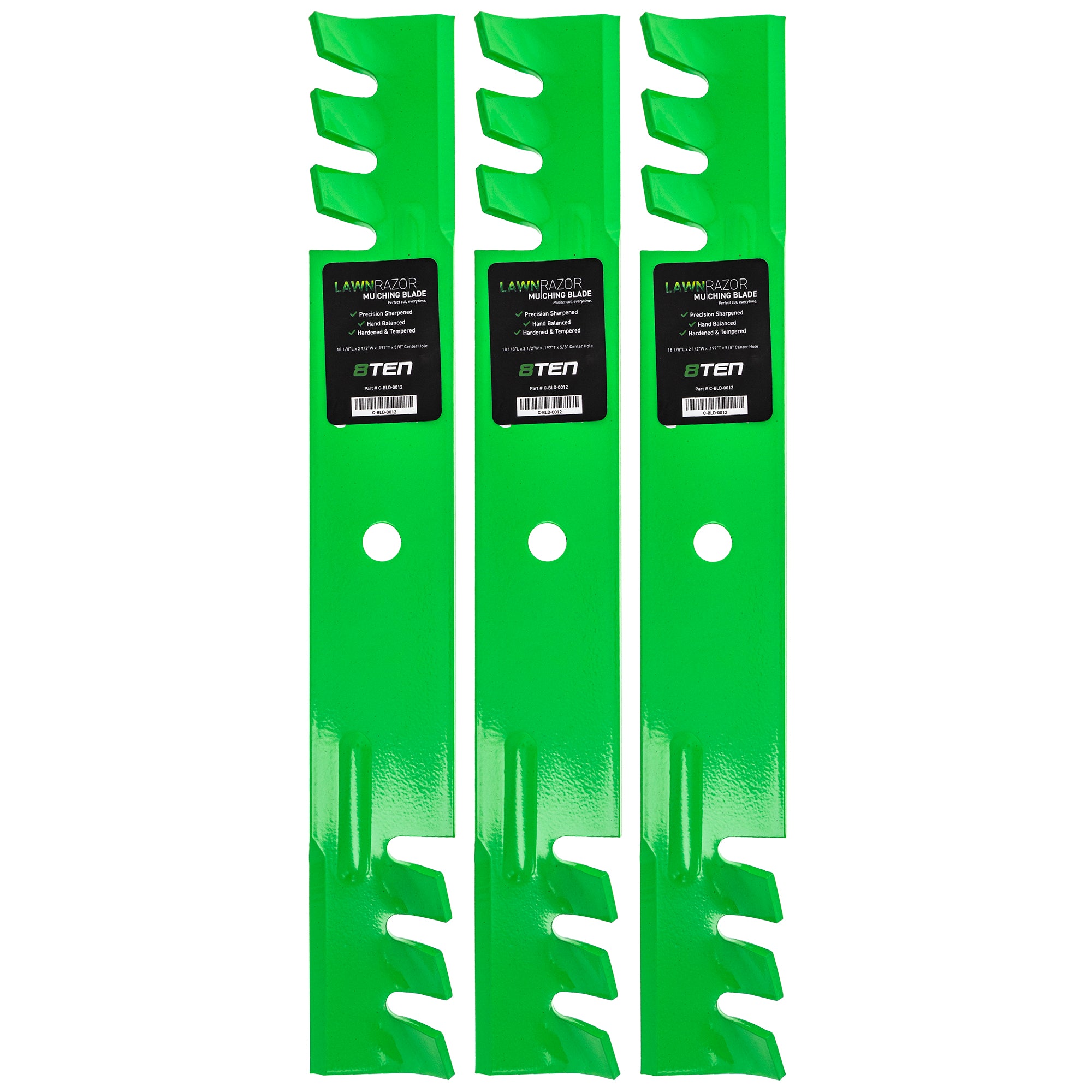 LawnRAZOR LawnRAZOR Toothed Blade 3-Pack for Wright Stander Walbro Toro Exmark Snapper 8TEN 810-CBL2234D