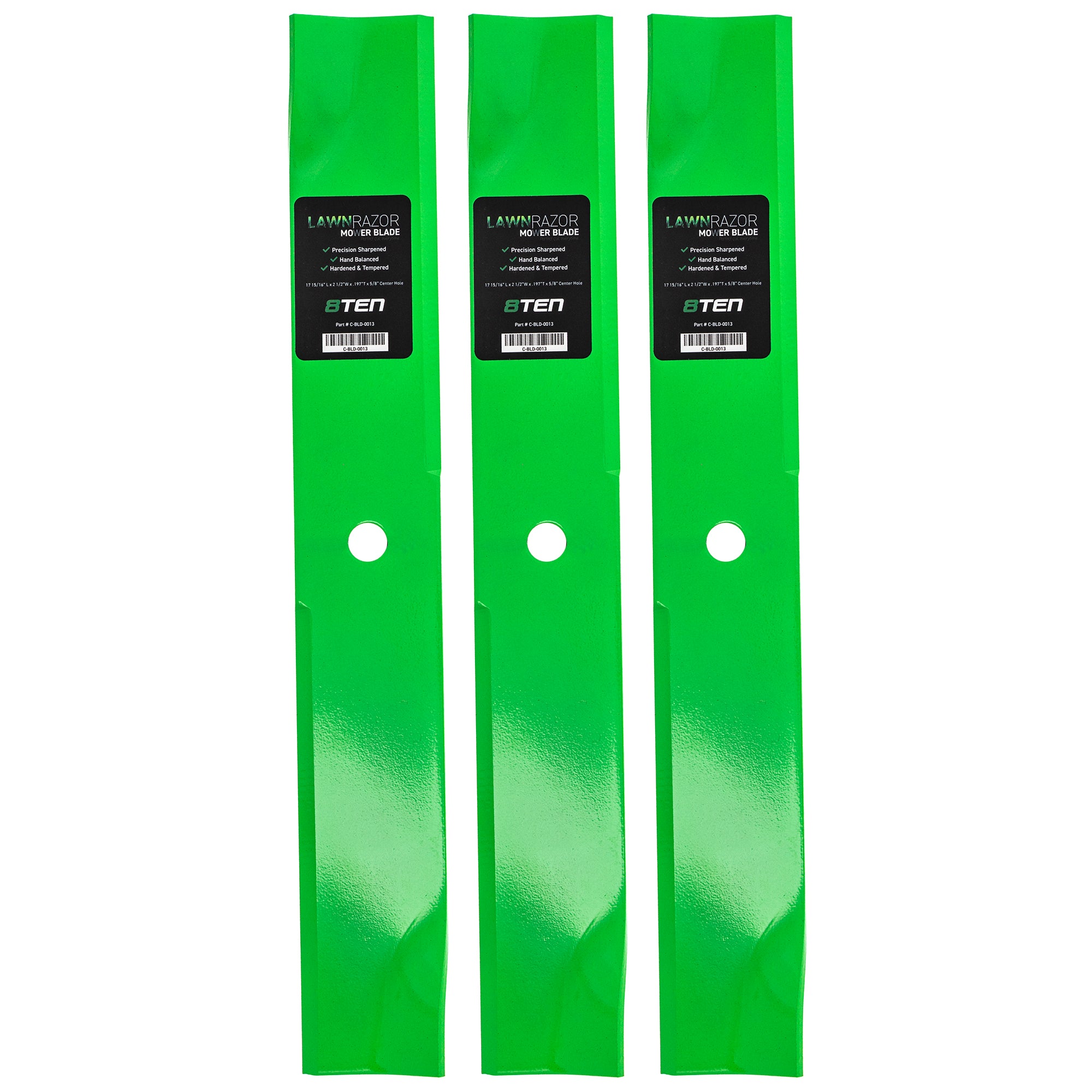 LawnRAZOR LawnRAZOR Low Lift Blade 3-Pack for zOTHER Toro Exmark Stens STEINER SIMPLICITY 8TEN 810-CBL2235D