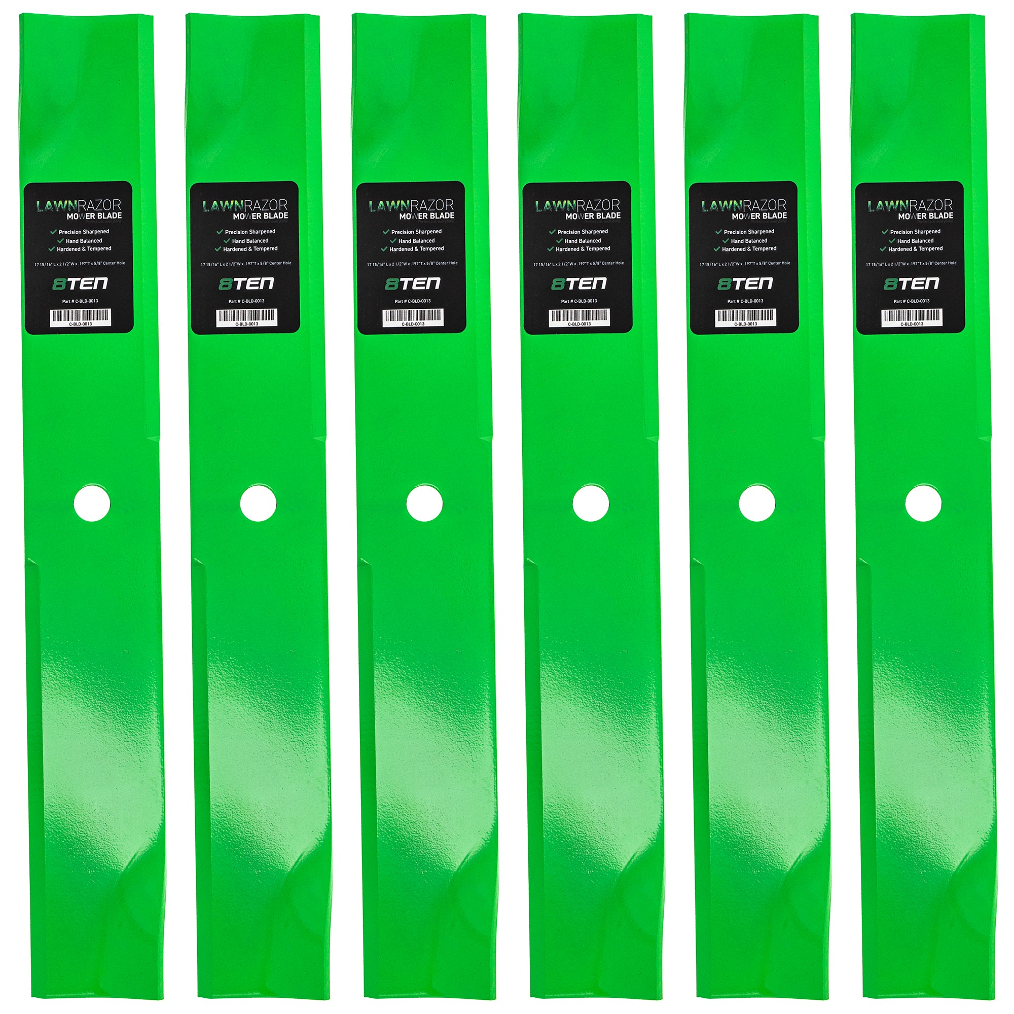 LawnRAZOR LawnRAZOR Low Lift Blade 6-Pack for zOTHER Toro Exmark Stens STEINER SIMPLICITY 8TEN 810-CBL2235D