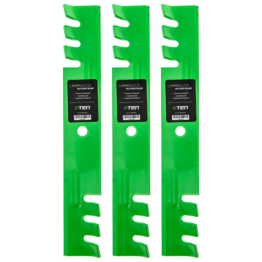LawnRAZOR LawnRAZOR Mulching Blade 3-Pack for Wright Stander Walbro Toro Exmark Stens 8TEN 810-CBL2237D