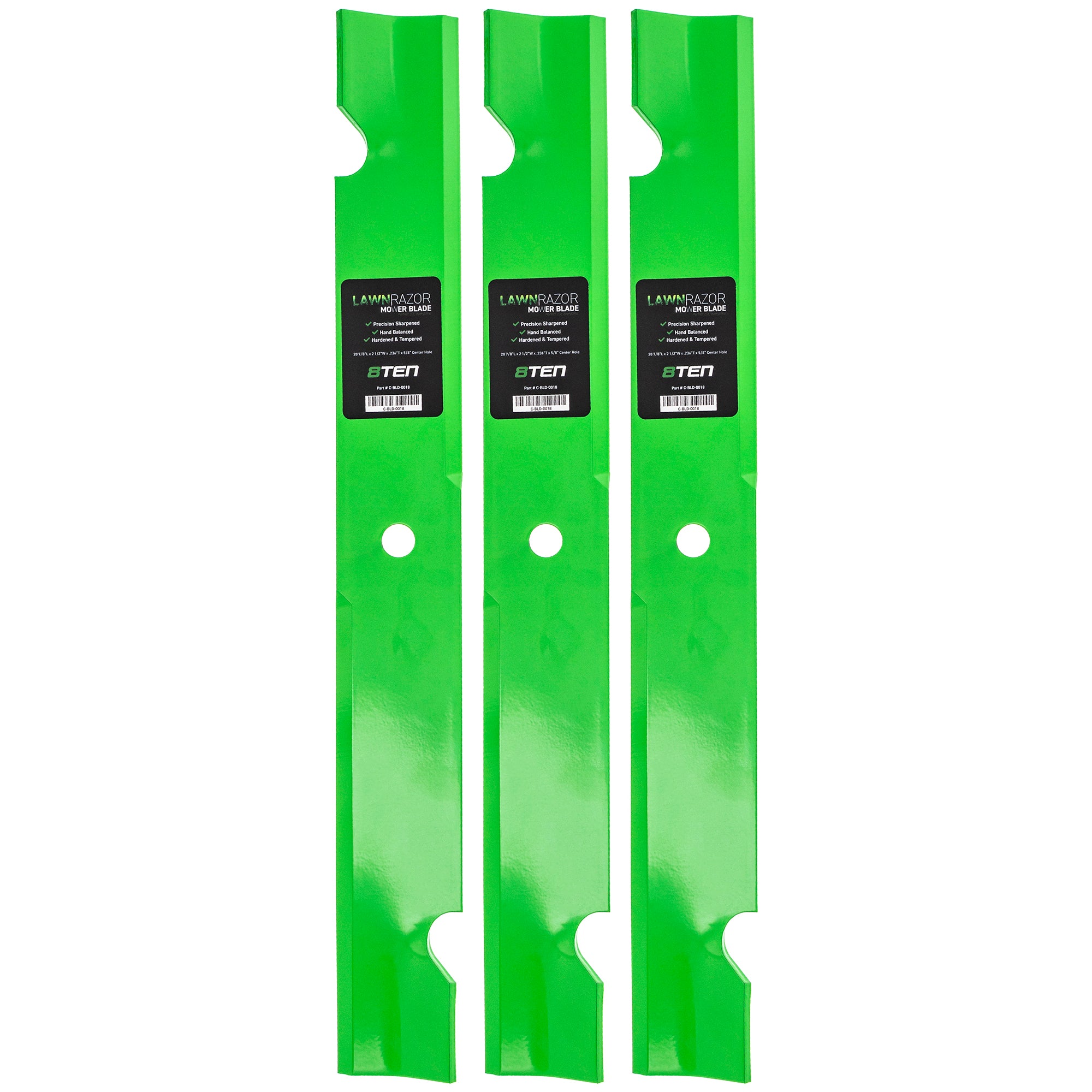 LawnRAZOR LawnRAZOR Notched High Lift Blade 3-Pack for zOTHER Walbro Toro Exmark STEINER 8TEN 810-CBL2230D