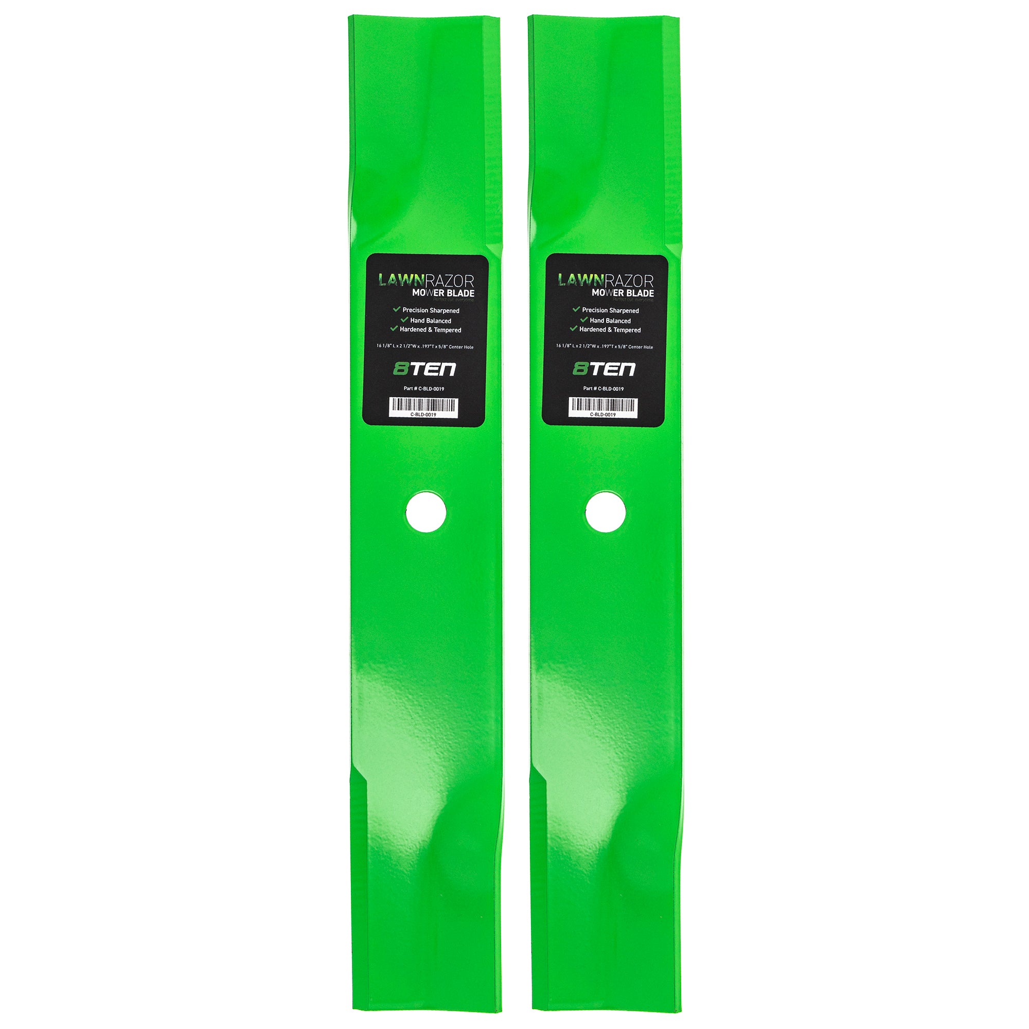 LawnRAZOR LawnRAZOR High Lift Blade 2-Pack for Wright Stander Walbro Stens Snapper Scag 8TEN 810-CBL2231D