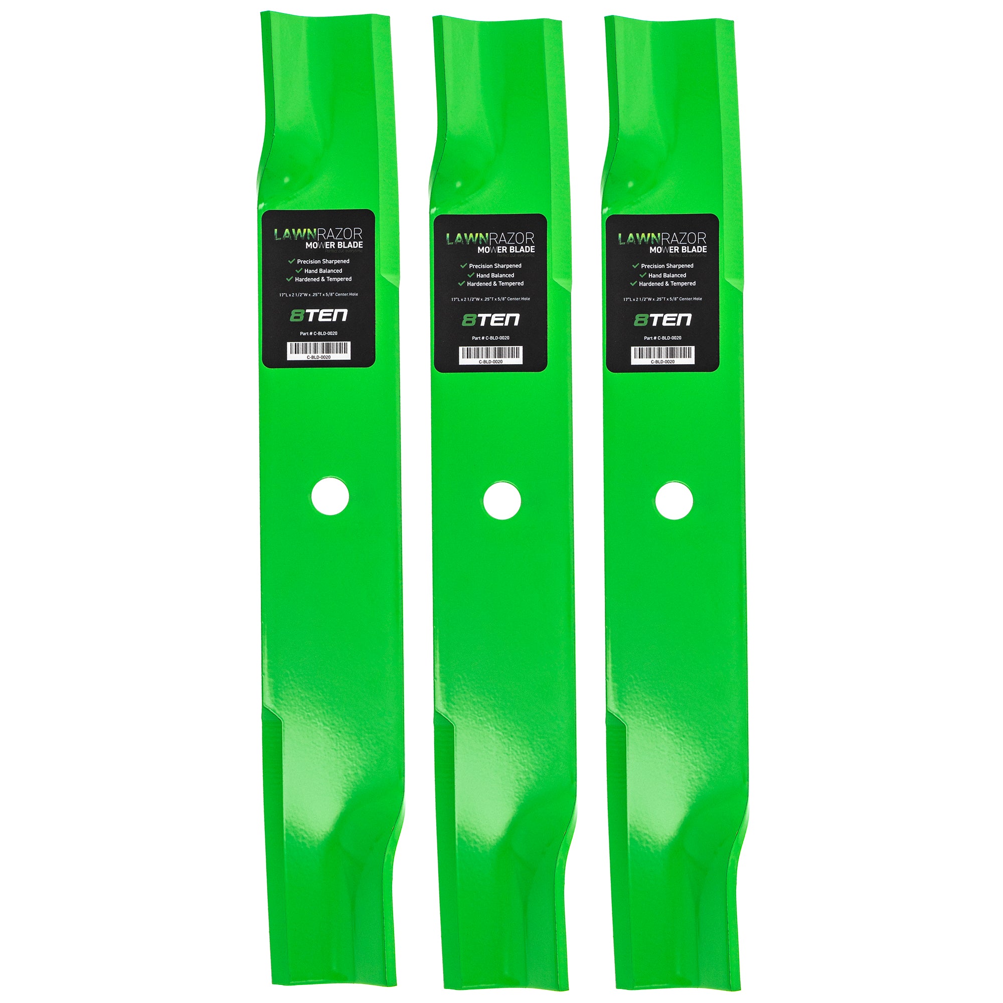 LawnRAZOR LawnRAZOR High Lift Blade 3-Pack for zOTHER Toro Exmark Stens Oregon MTD Cub 8TEN 810-CBL2242D